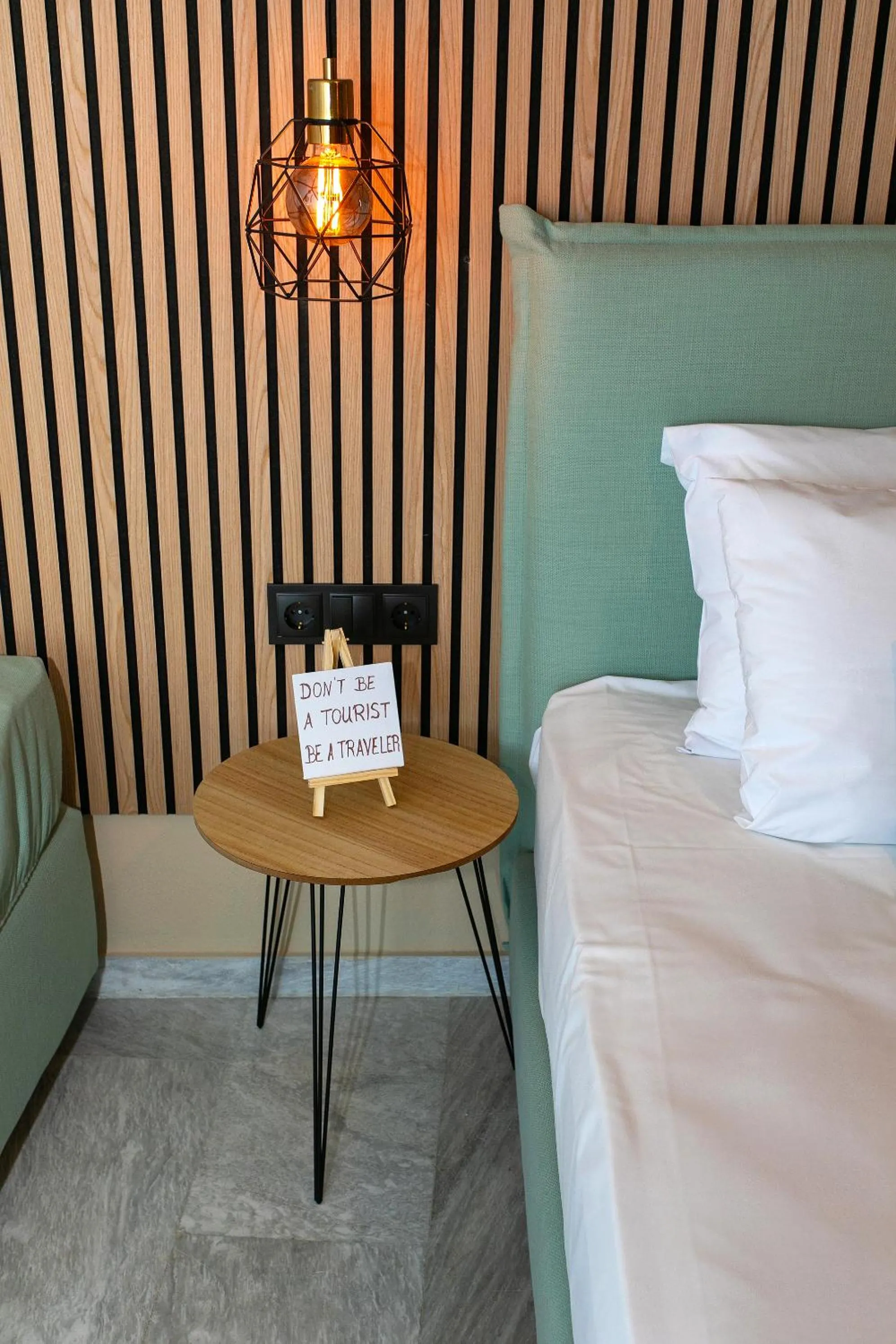 Bed in Hotel Agios Thomas