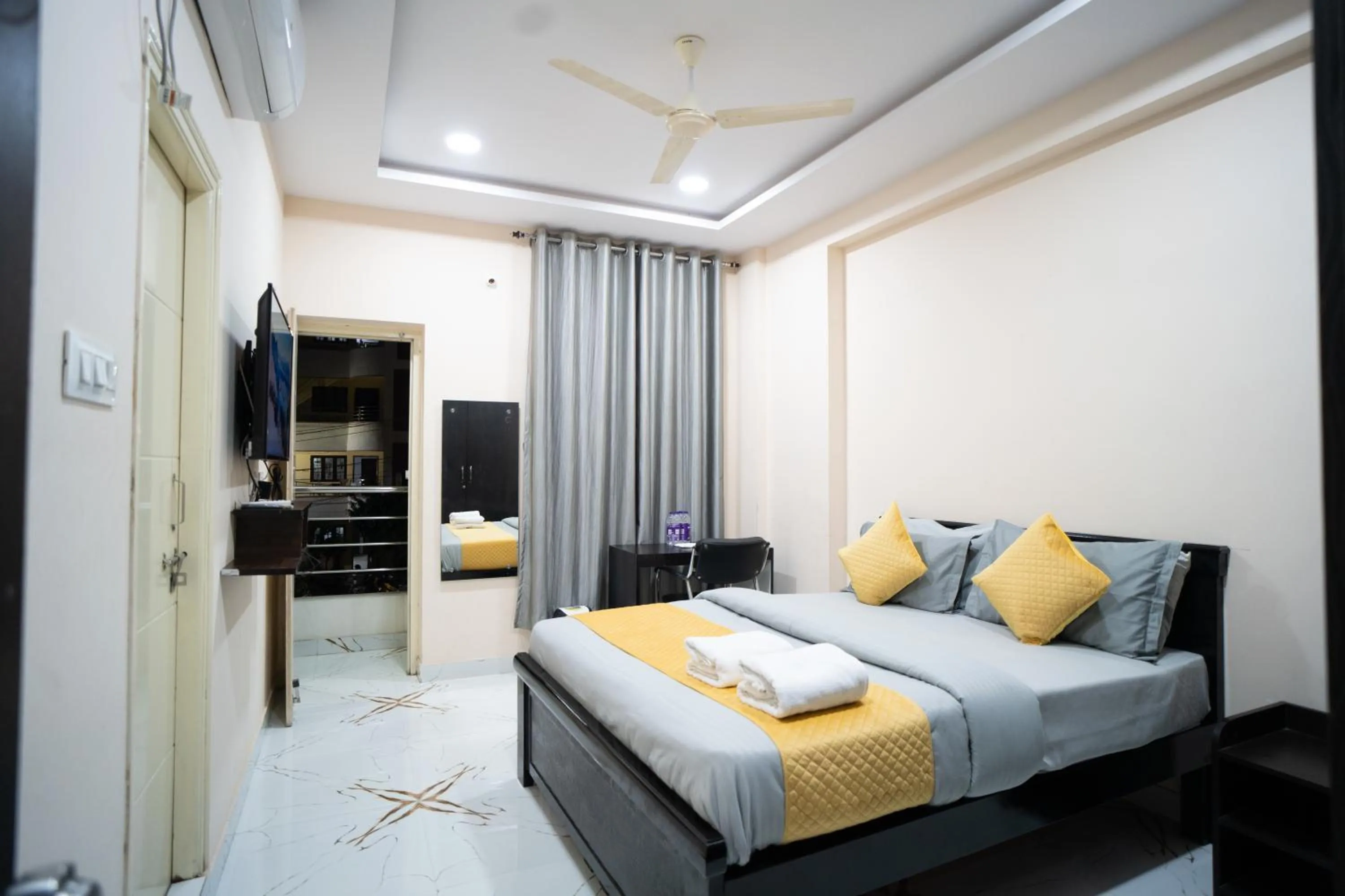 Bed in Yellow Bells Gachibowli