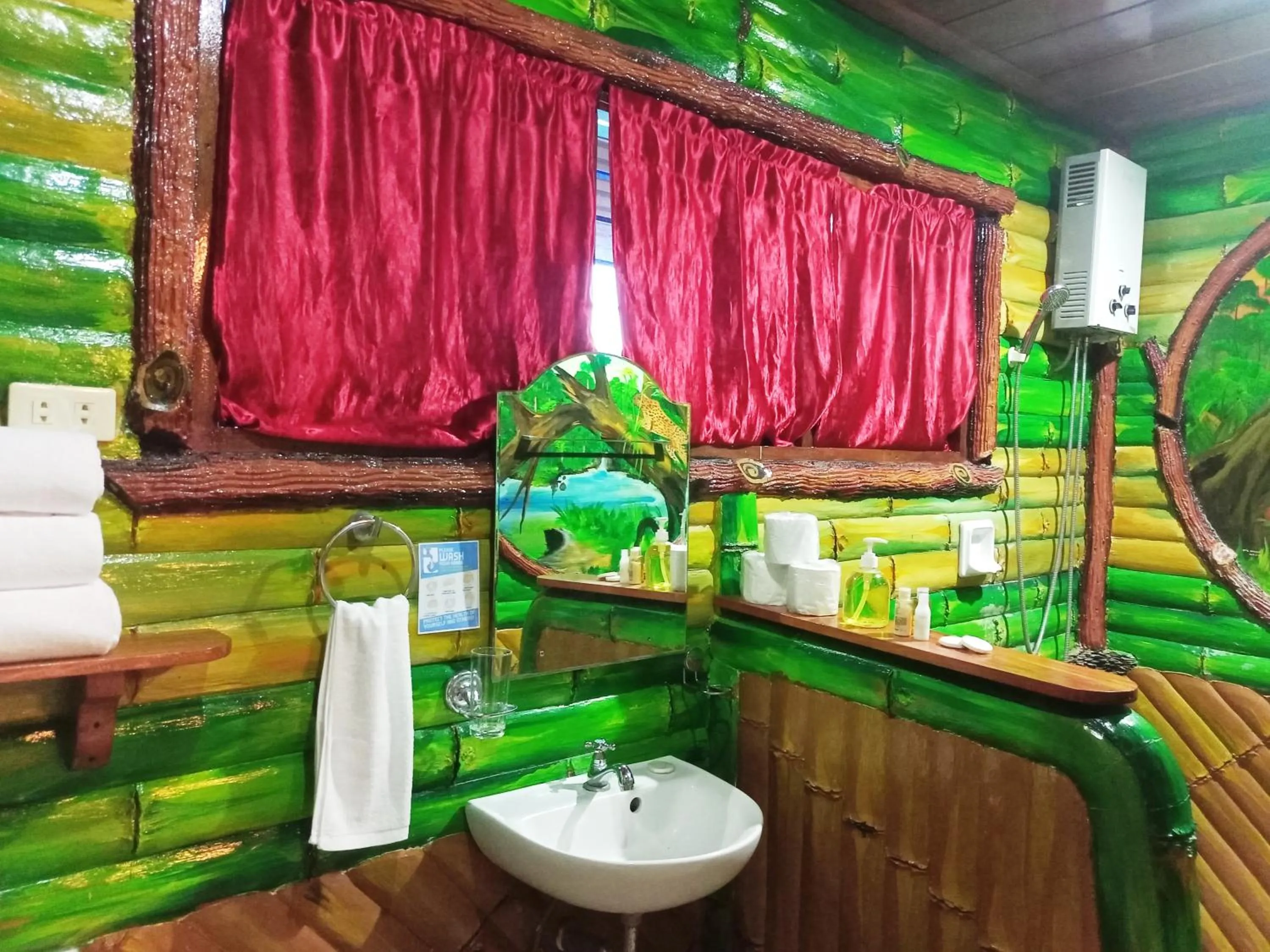 Shower in Ausan Beach Front Cottages