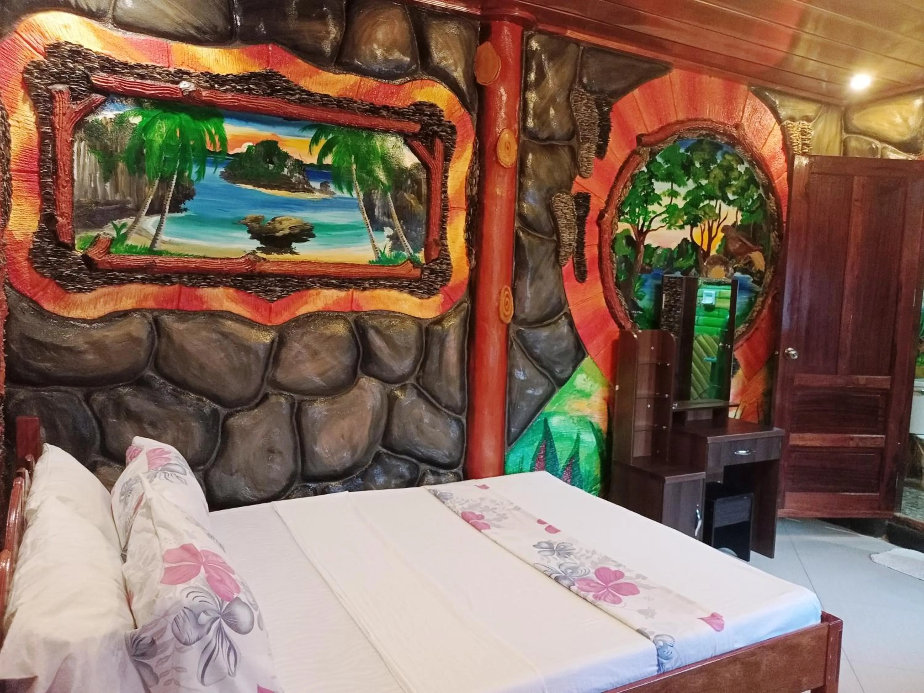 Bed in Ausan Beach Front Cottages