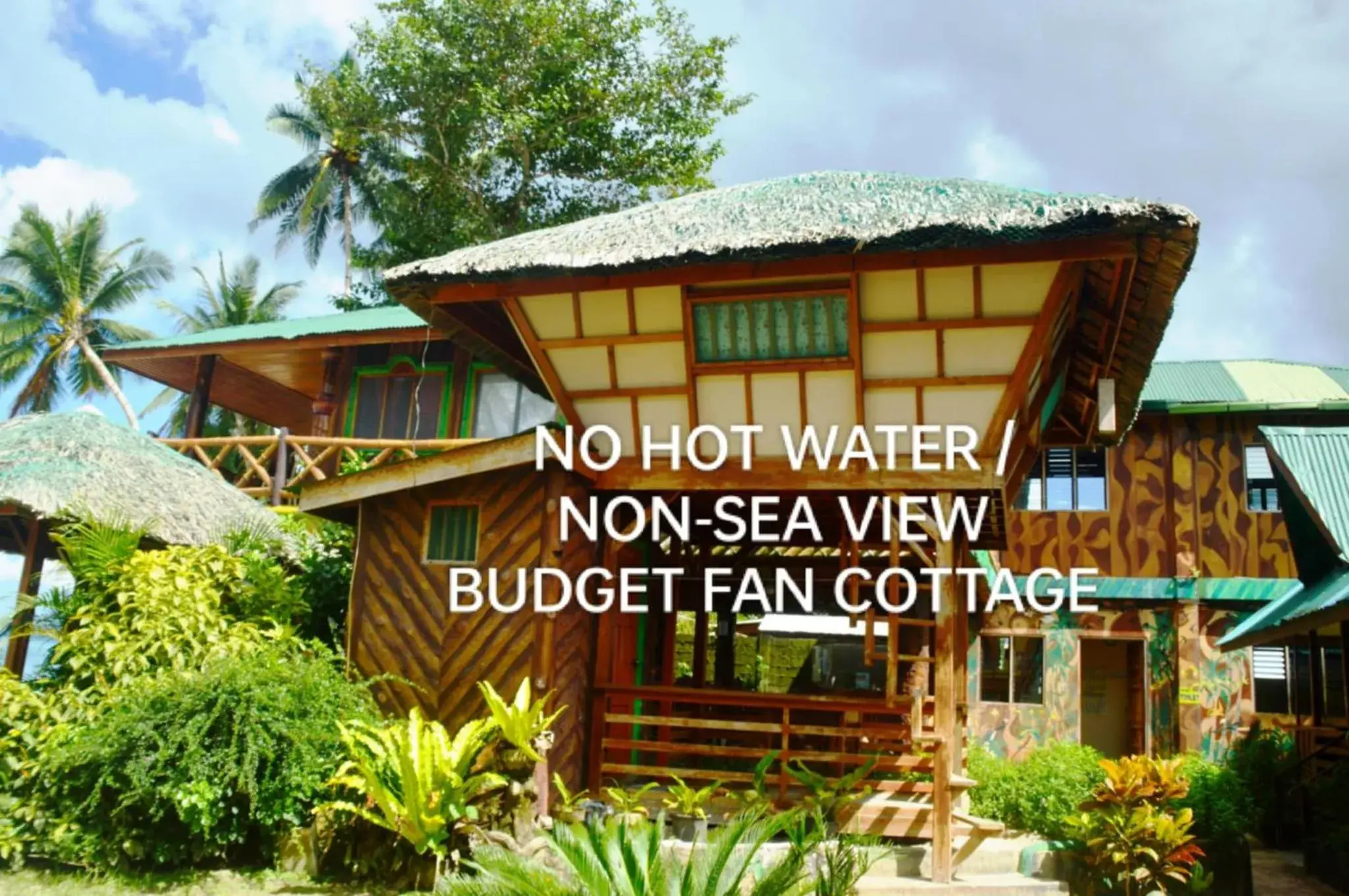 Budget Bungalow with Fan in Ausan Beach Front Cottages Budget Bungalow with Fan in Ausan Beach Front Cottages