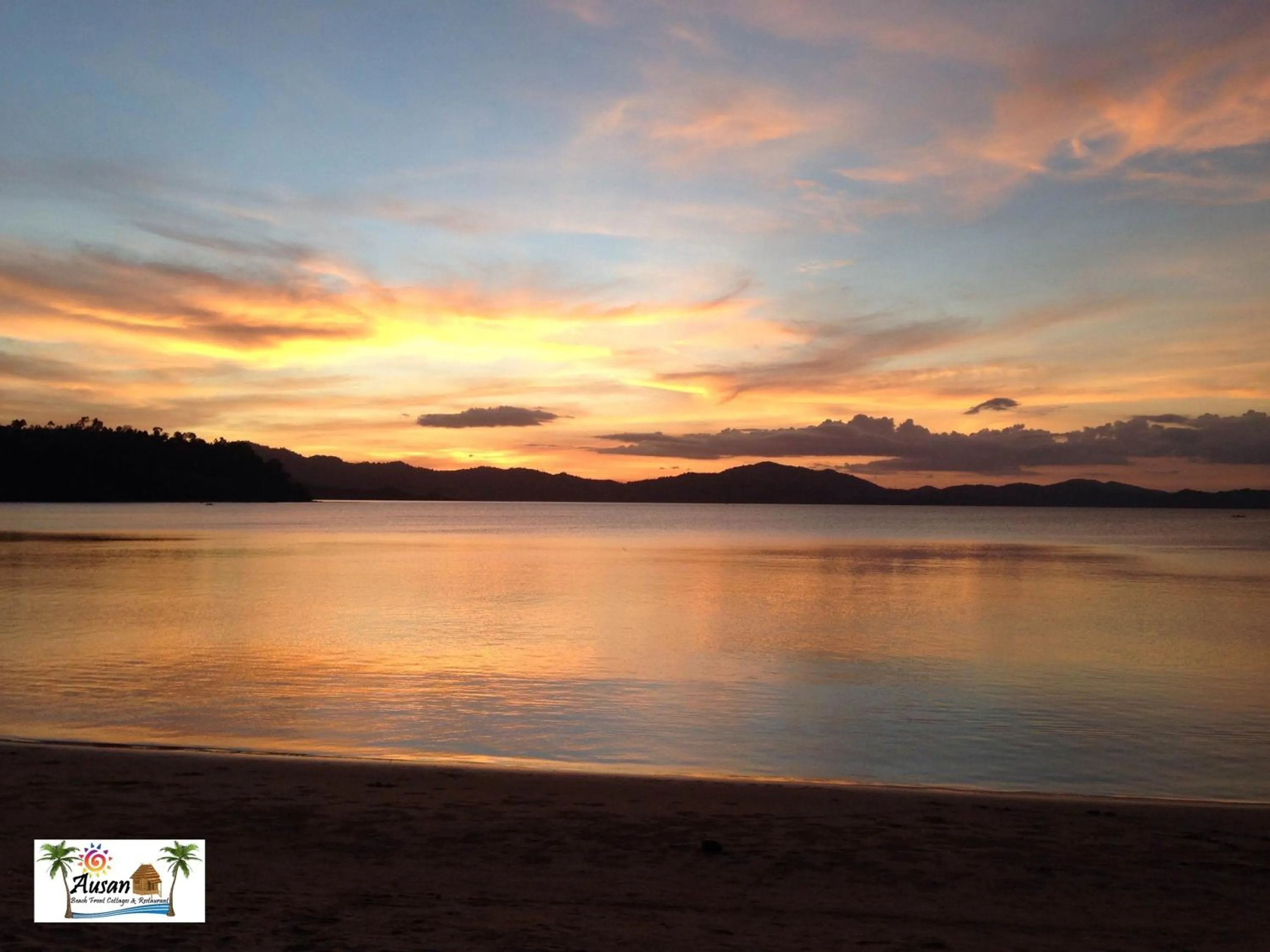 Sunset in Ausan Beach Front Cottages