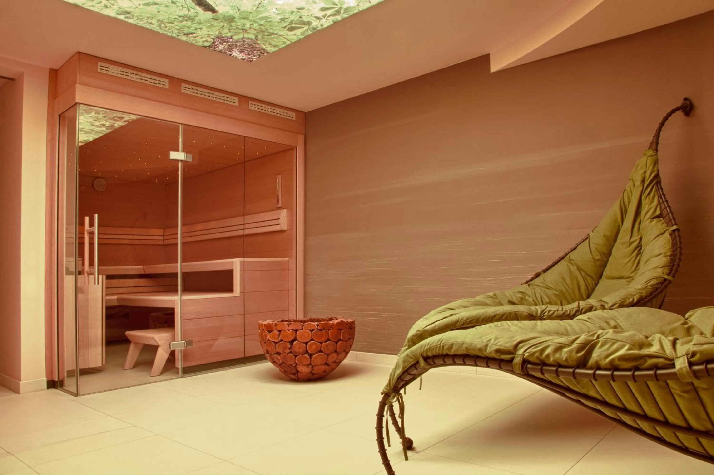 Sauna in Appartementhotel am Weissensee