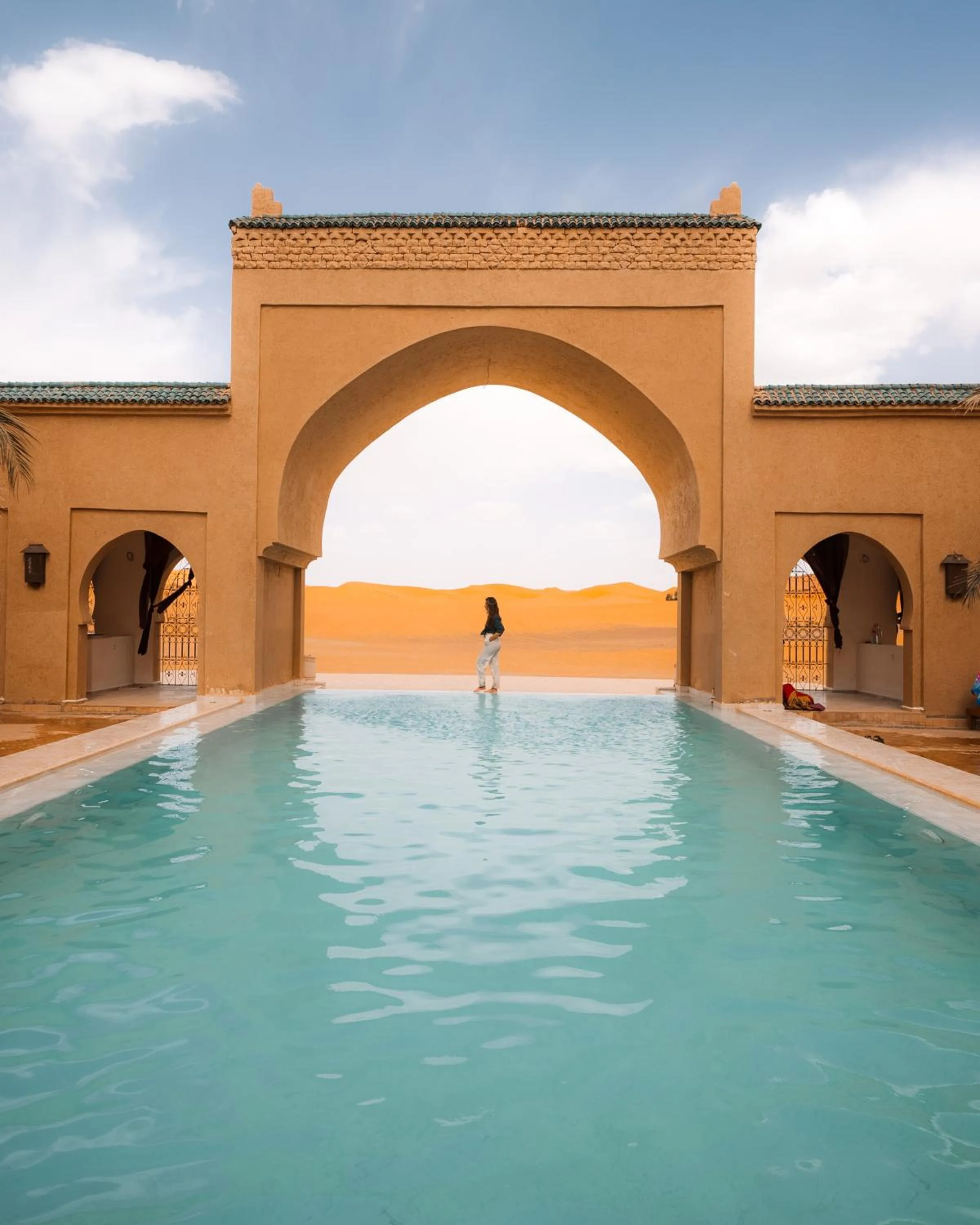 Pool view in Sahara pearl Hotel