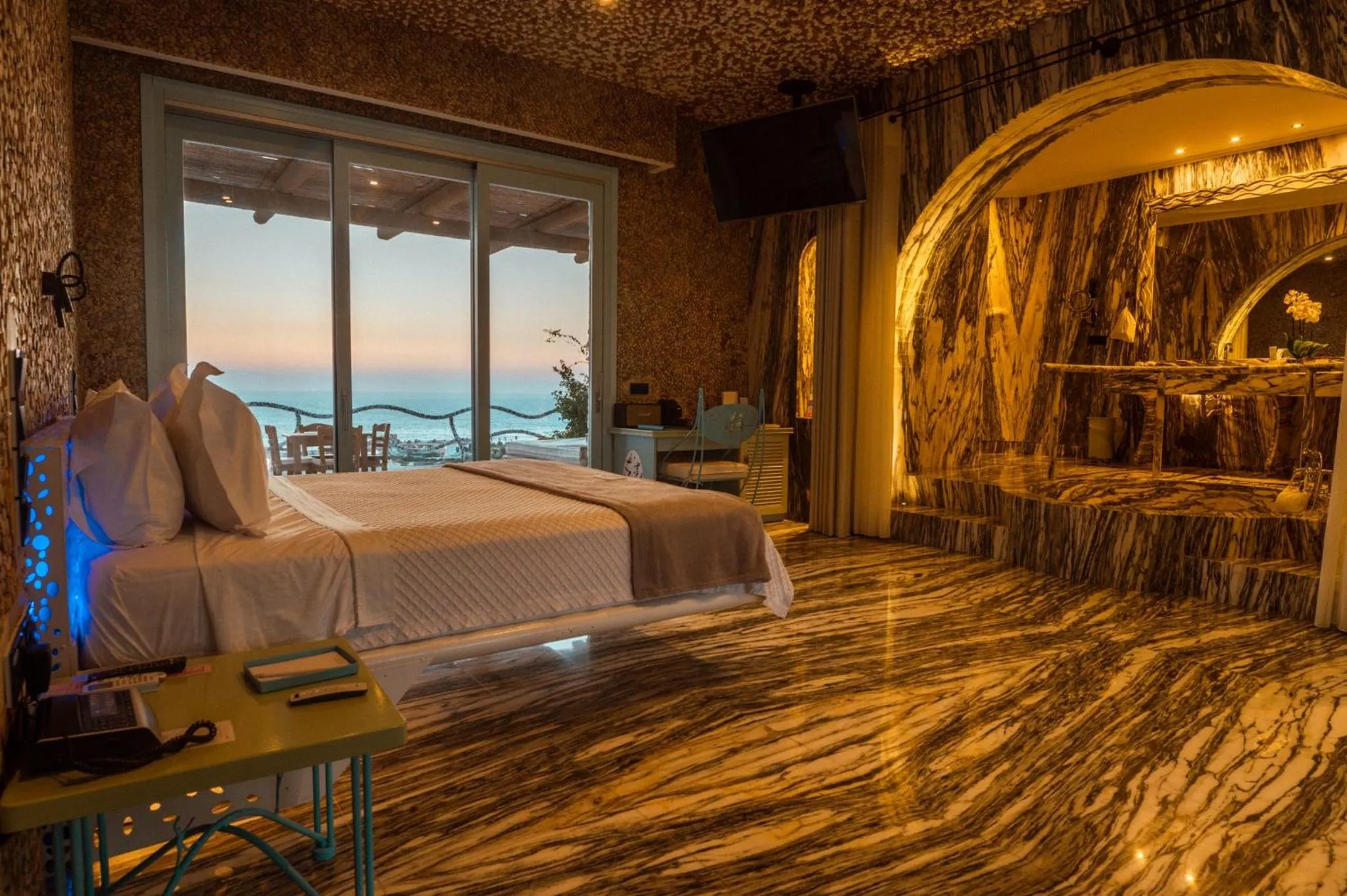 Bed in Agalia Luxury Suites