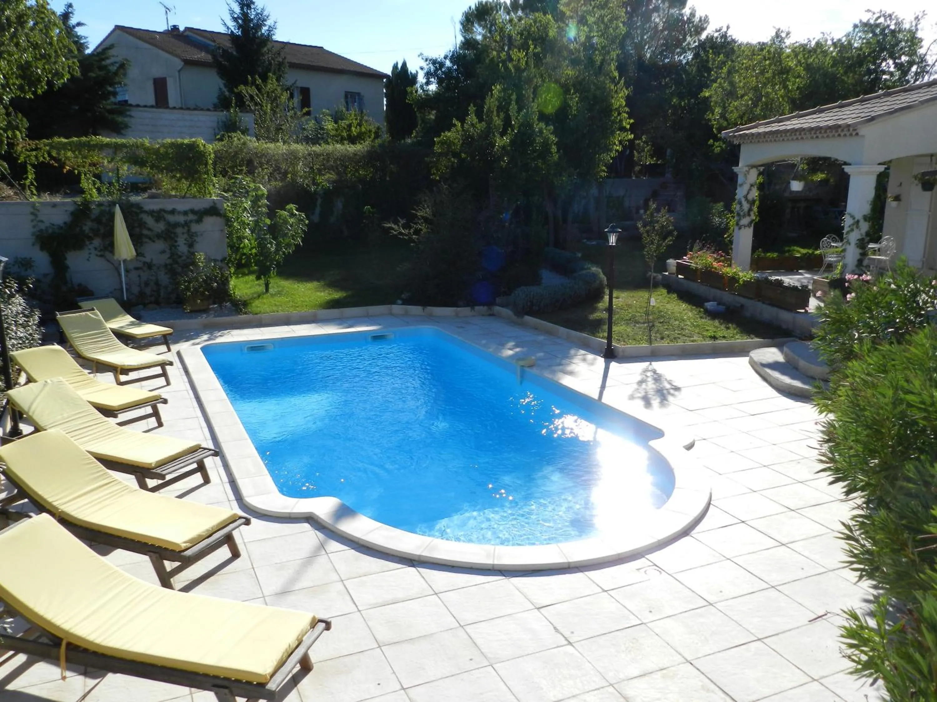 Pool view in Les Broussous