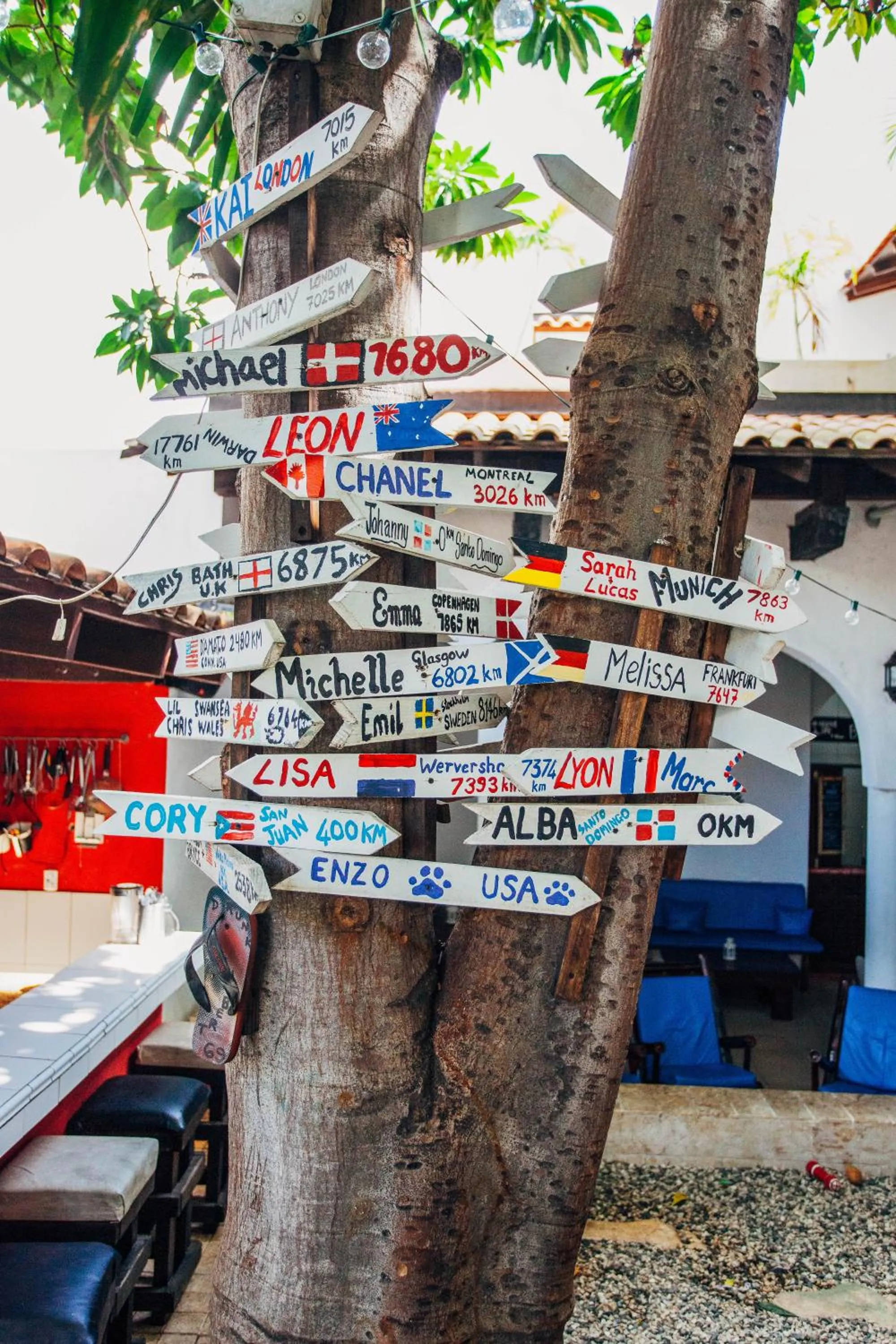 Garden in Island Life Hostel