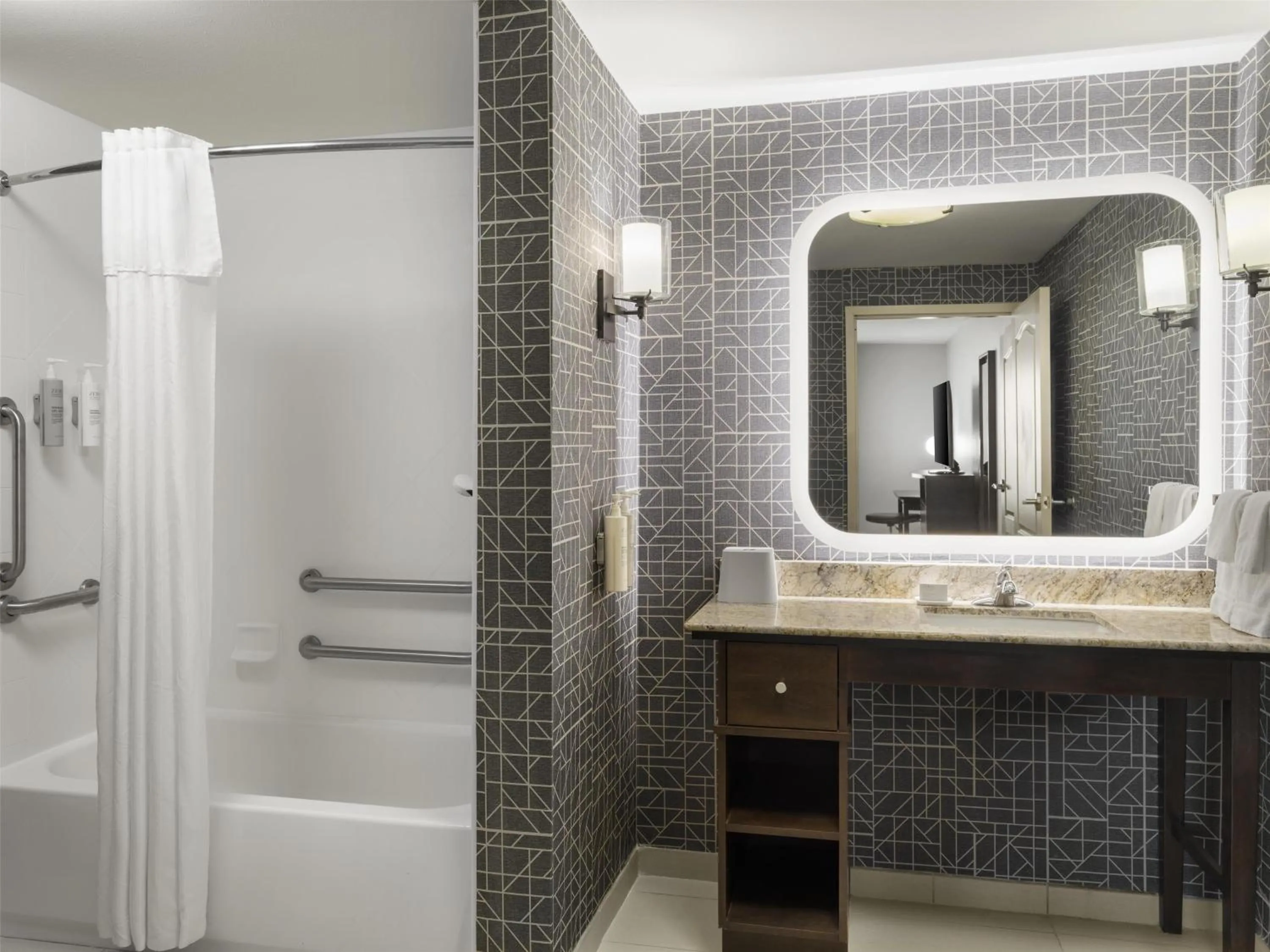 Bathroom in Homewood Suites by Hilton Akron/Fairlawn