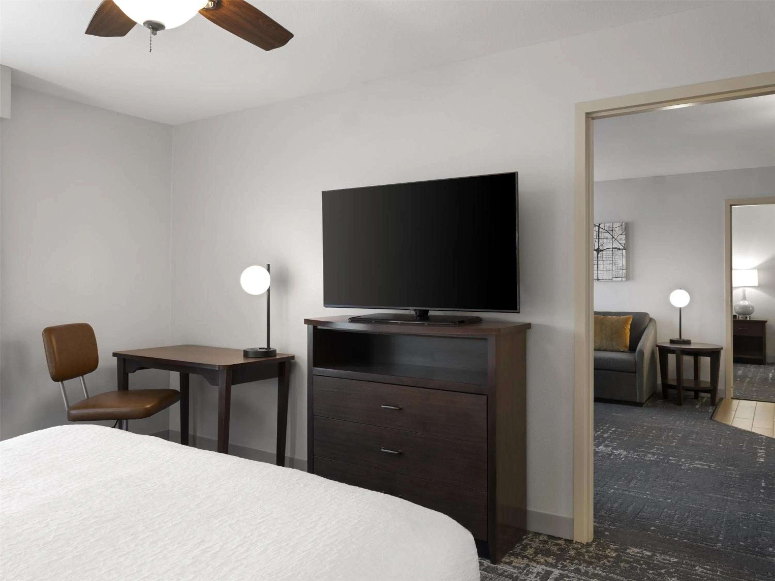 Bed in Homewood Suites by Hilton Akron/Fairlawn