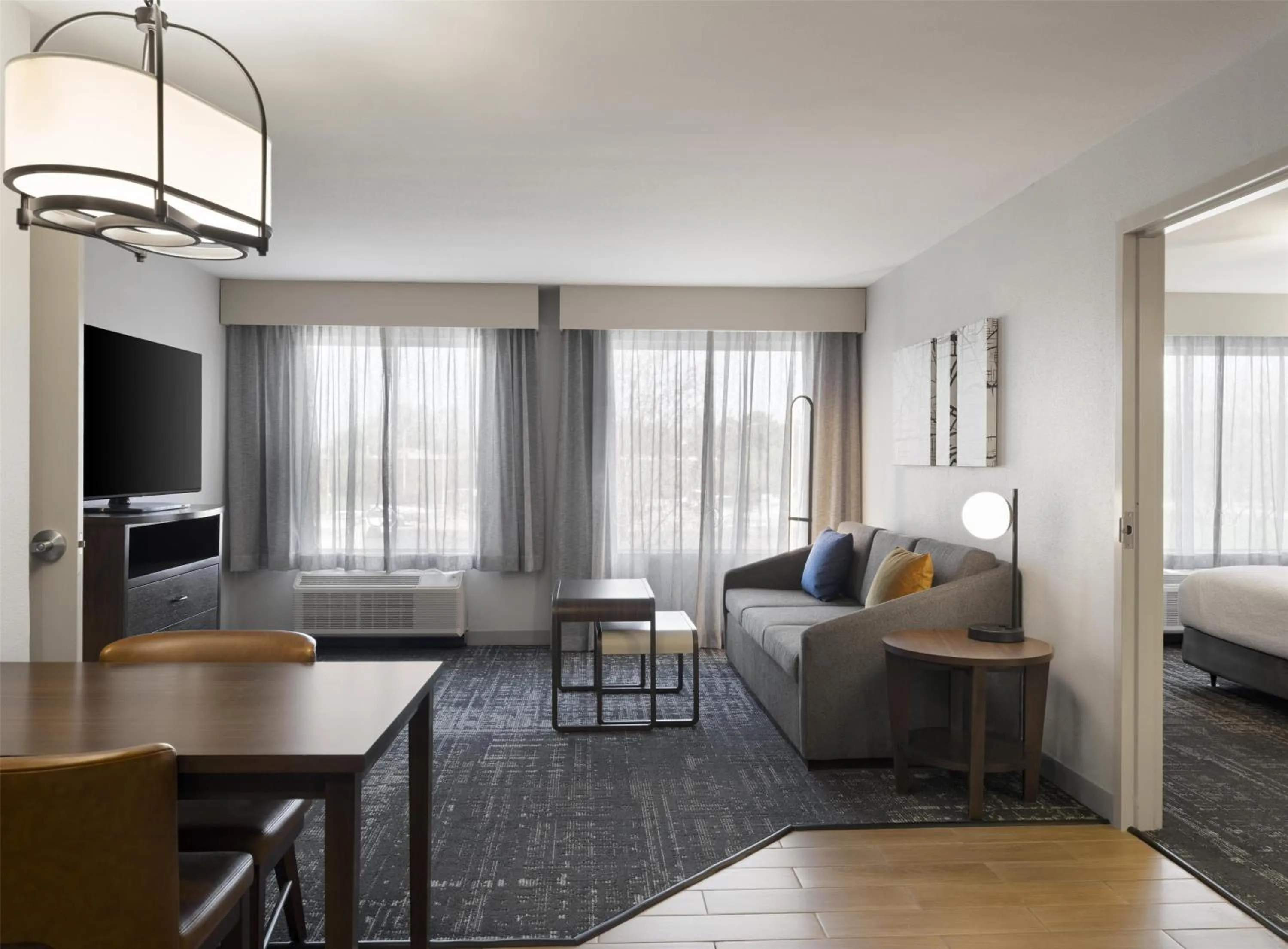 Living room, Bed in Homewood Suites by Hilton Akron/Fairlawn