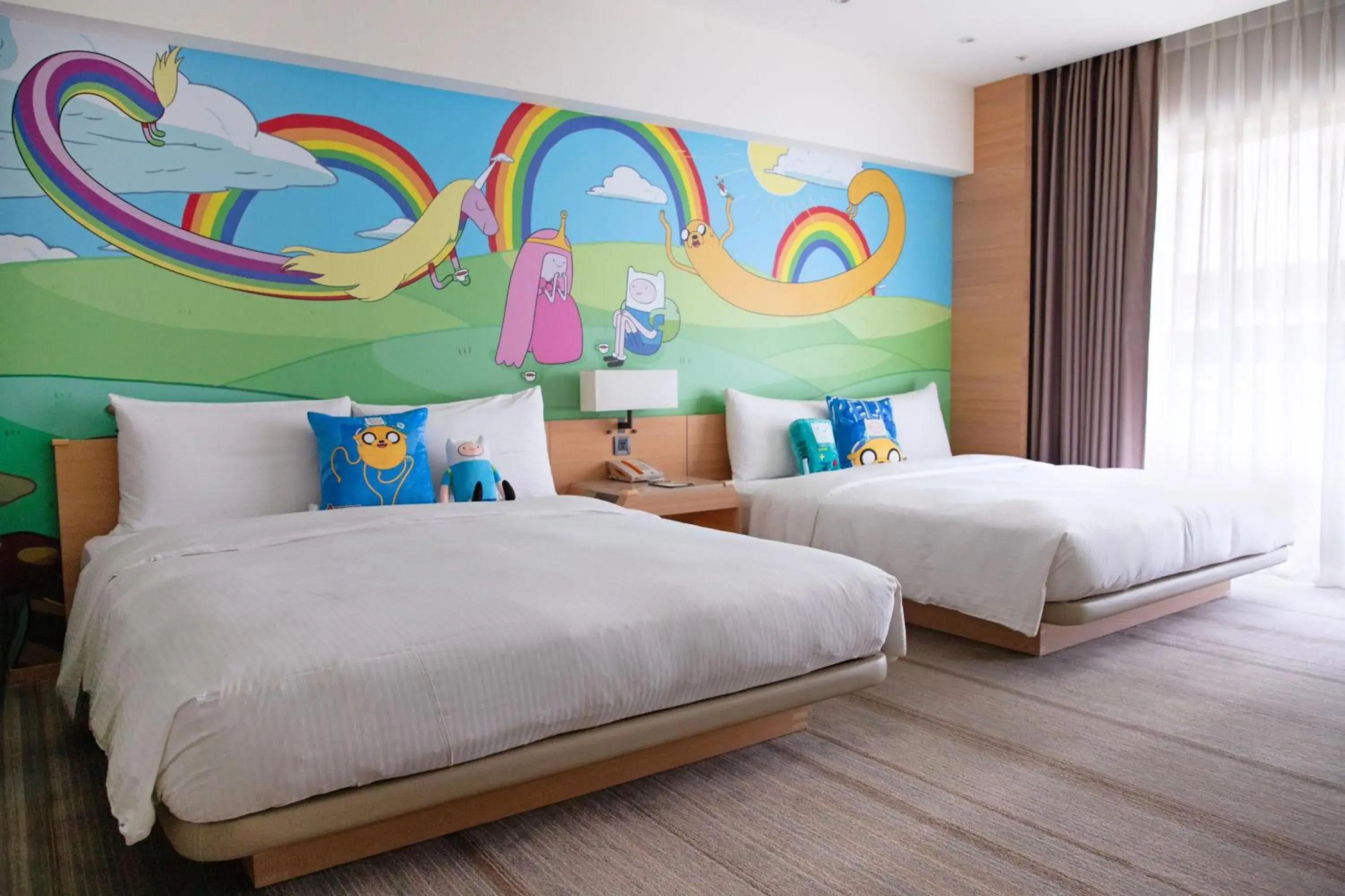 Cartoon Network Room Two Double Beds in Hotel COZZI Ximen Tainan Cartoon Network Room Two Double Beds in Hotel COZZI Ximen Tainan