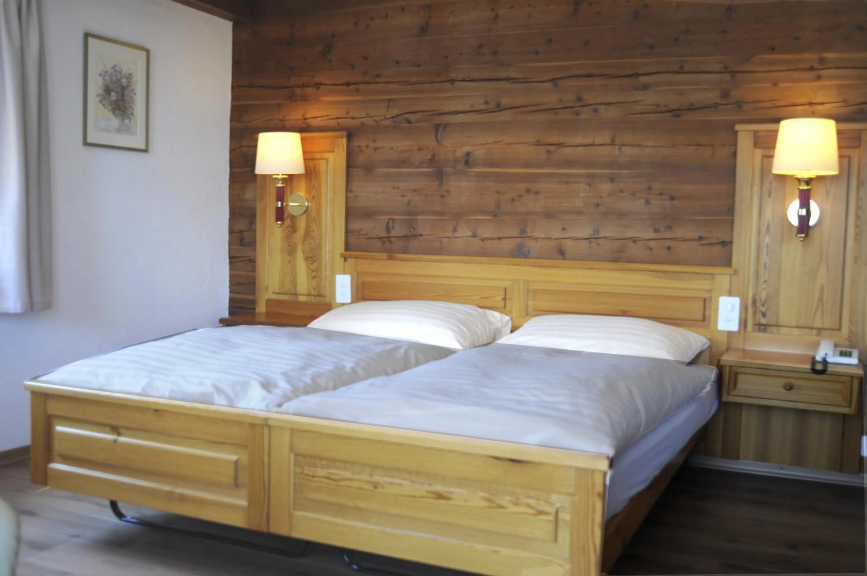 Decorative detail, Bed in Hotel Alpenblick