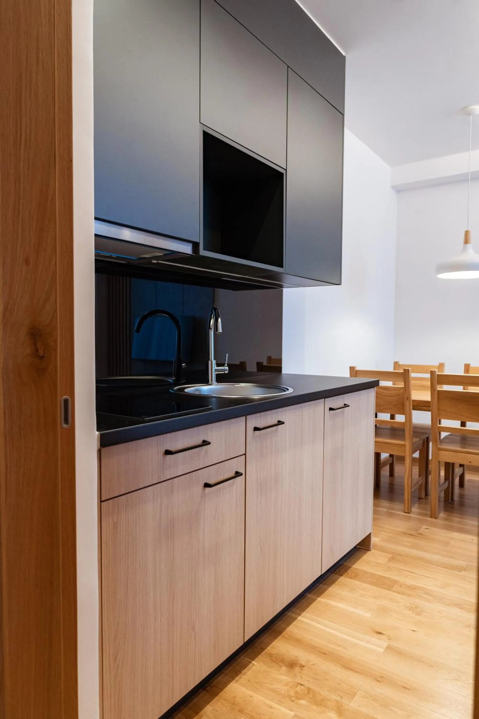 Kitchen or kitchenette in Aparthotel Zlatni Javor