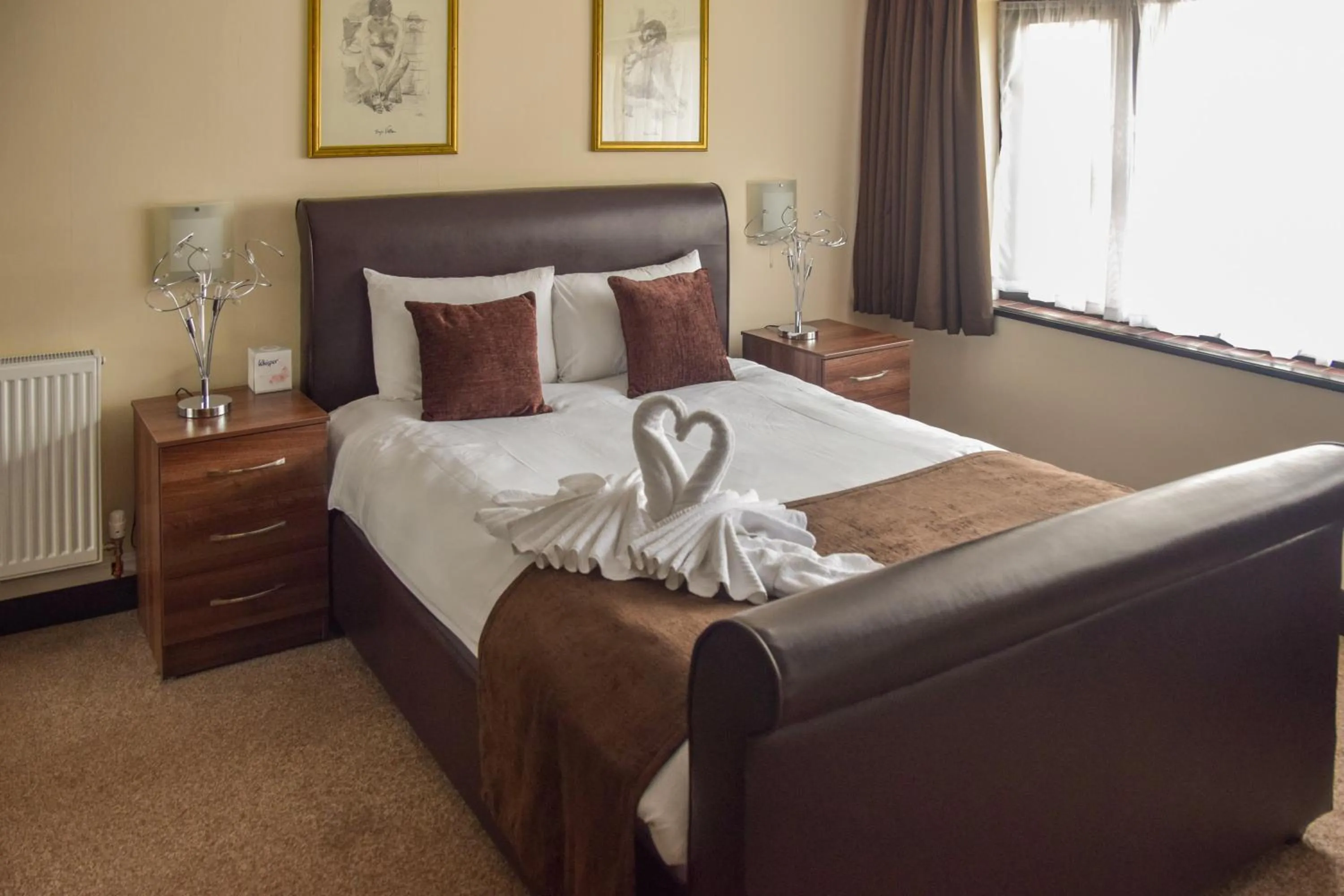 Bed in Europa Gatwick Hotel