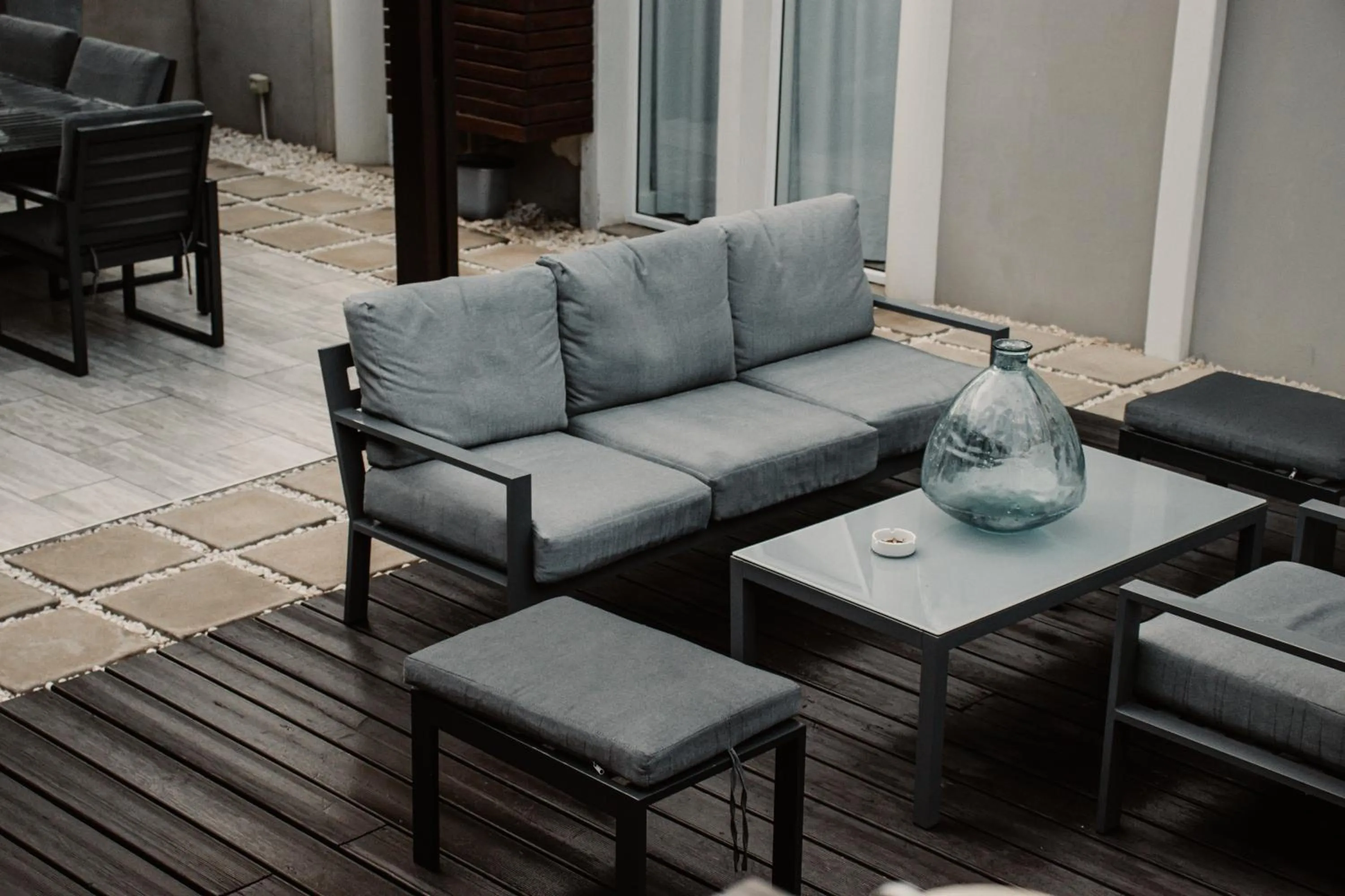 Inner courtyard view in Swakopmund Luxury Suites