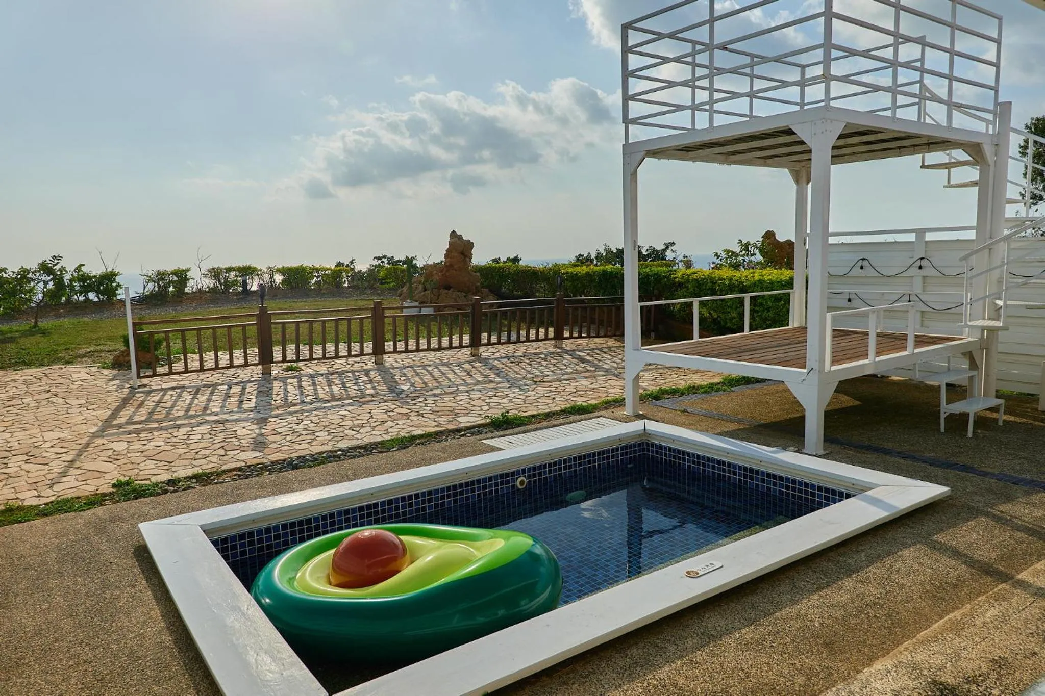 Pool view in Cliff Villa
