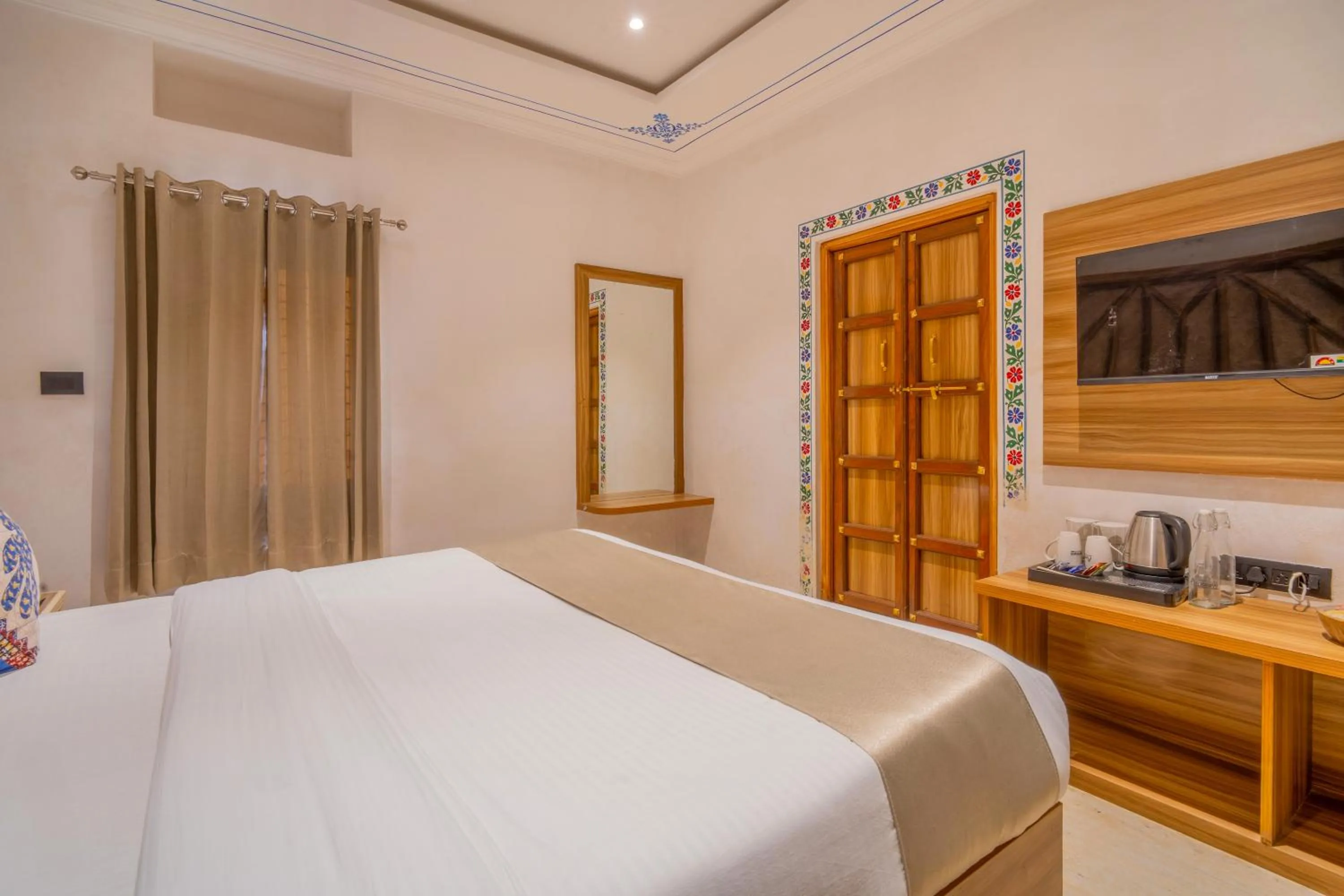 Bed in Amoraya Udaipur