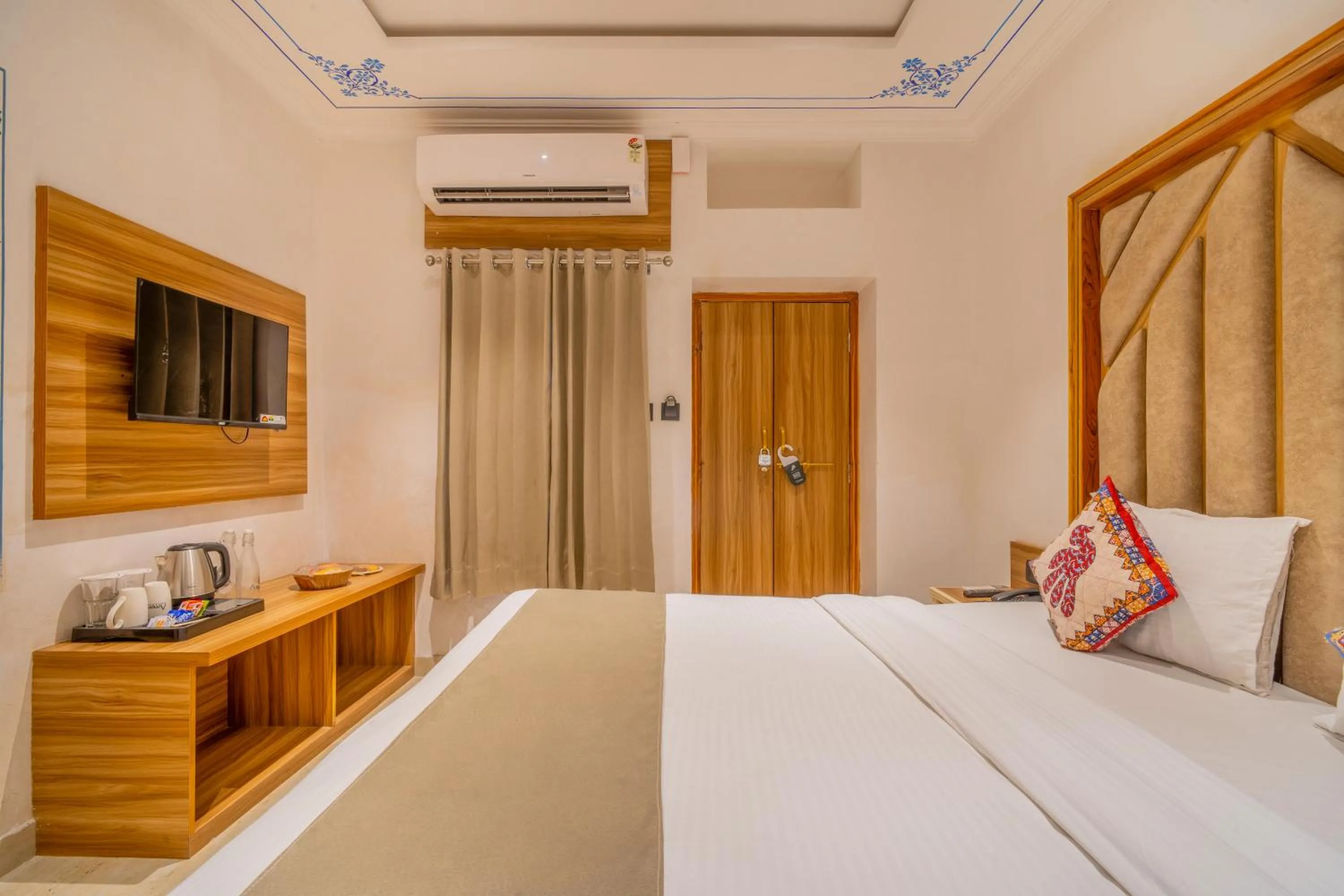 Bed in Amoraya Udaipur