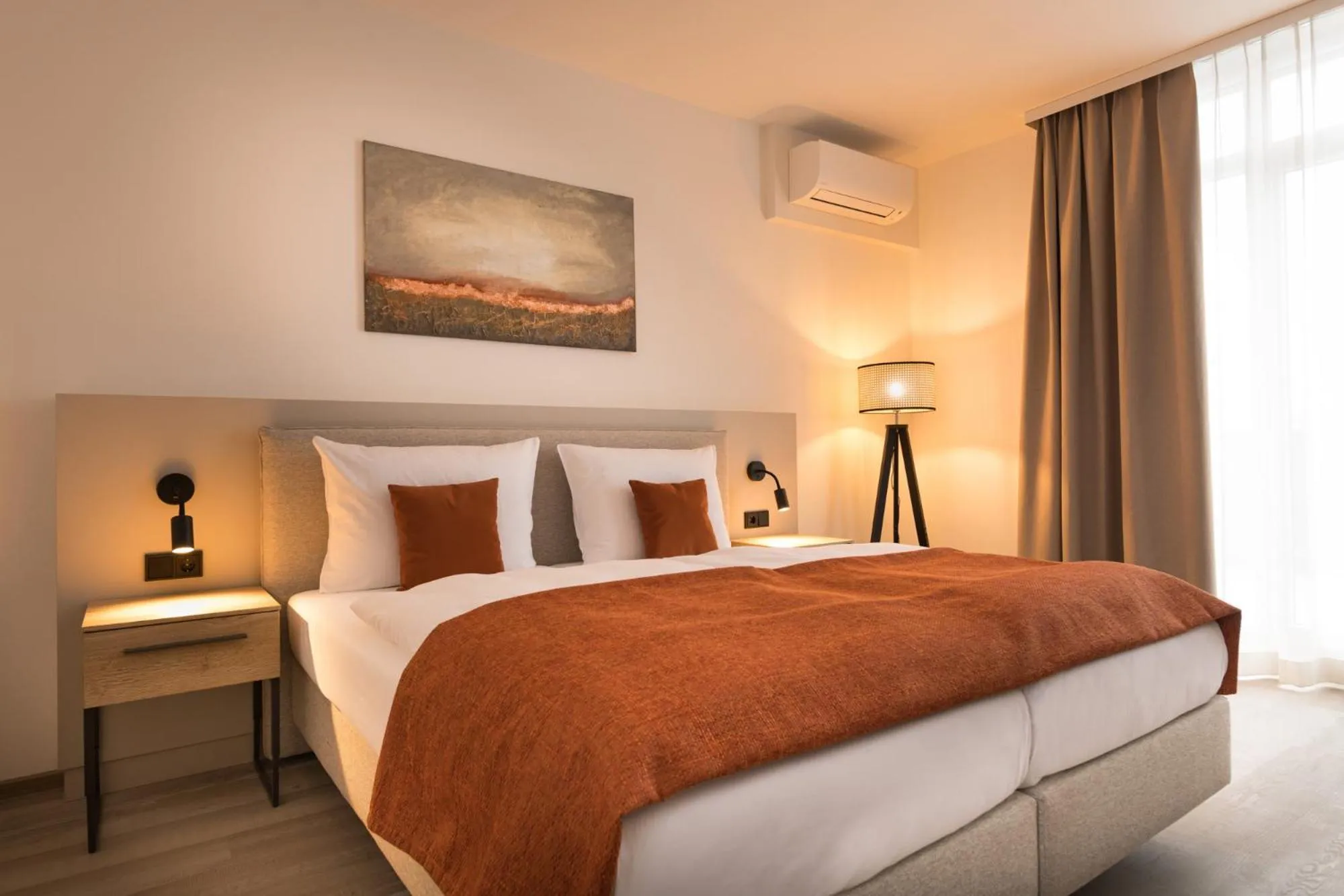 Bedroom, Bed in Atrium Apart Hotel Brühl