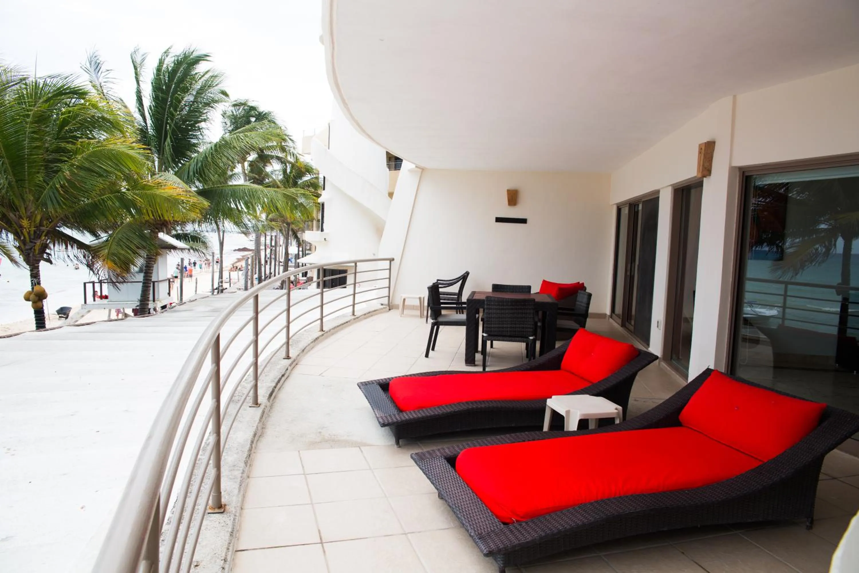 Balcony/Terrace in Ocean Front Corto Maltes 104 in Downtown