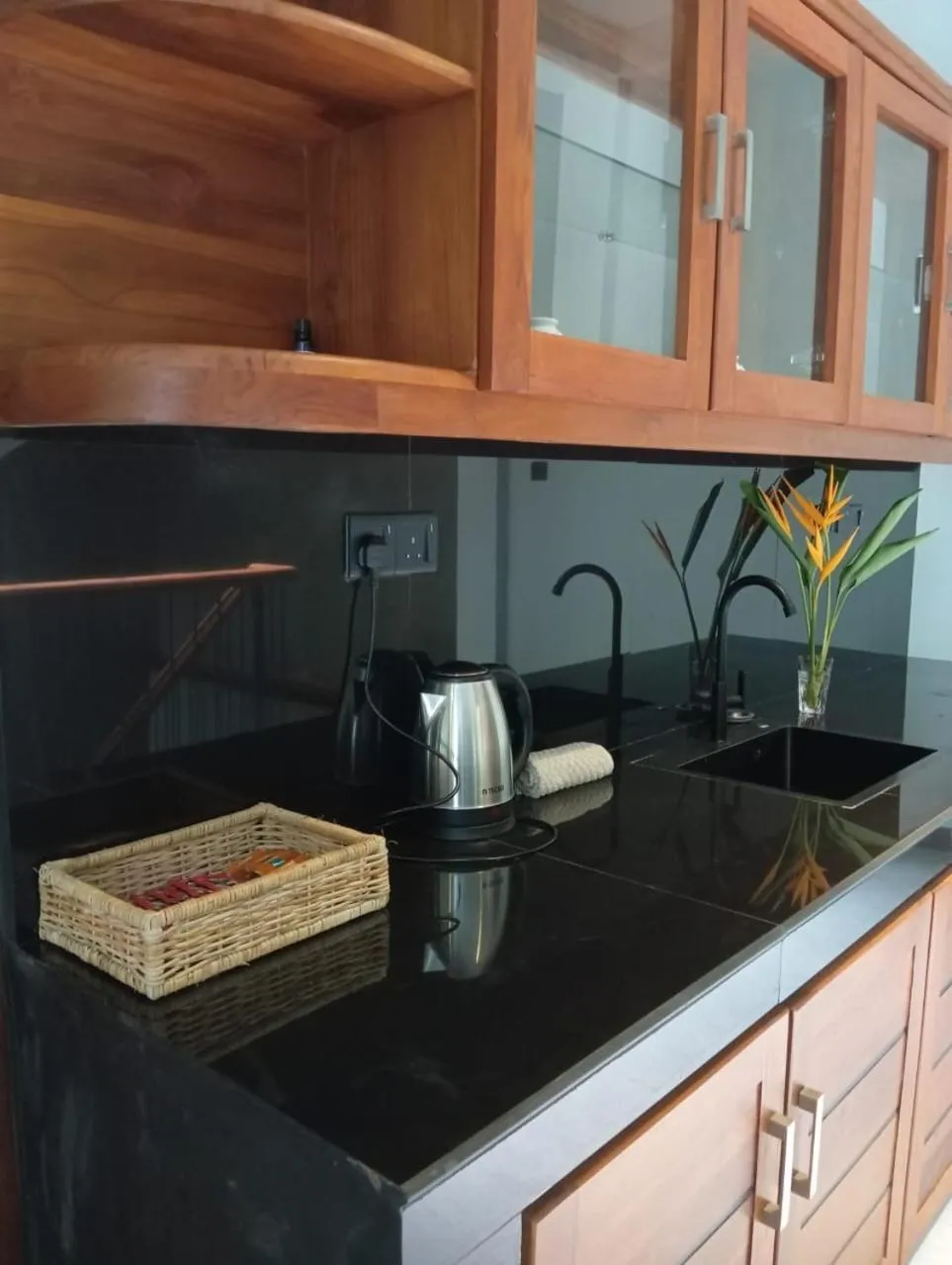 Kitchen or kitchenette in Villa Rumassala Luxury Chalets Unawatuna