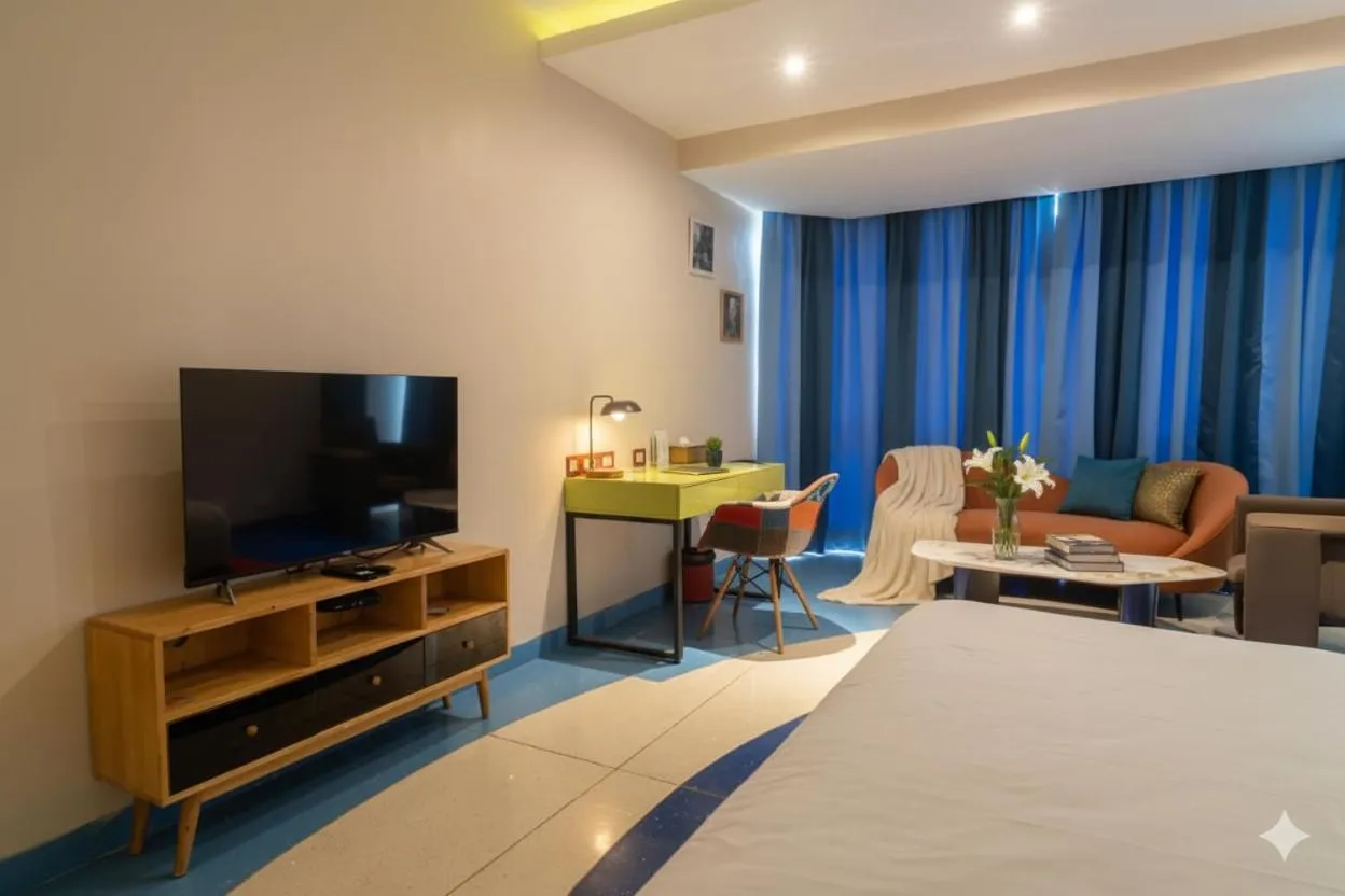 Bedroom, Bed in Sandoz Vagator Goa