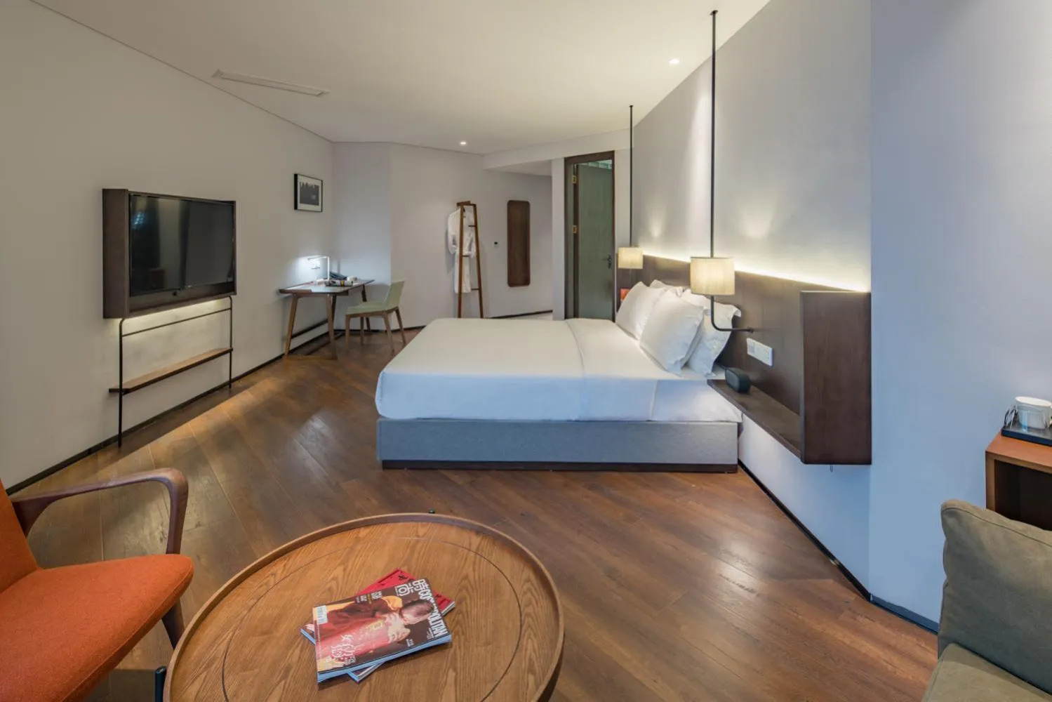 TV and multimedia, Bed in Wuyu Hotel - Chongqing Jiangbei Airport & Light Rail