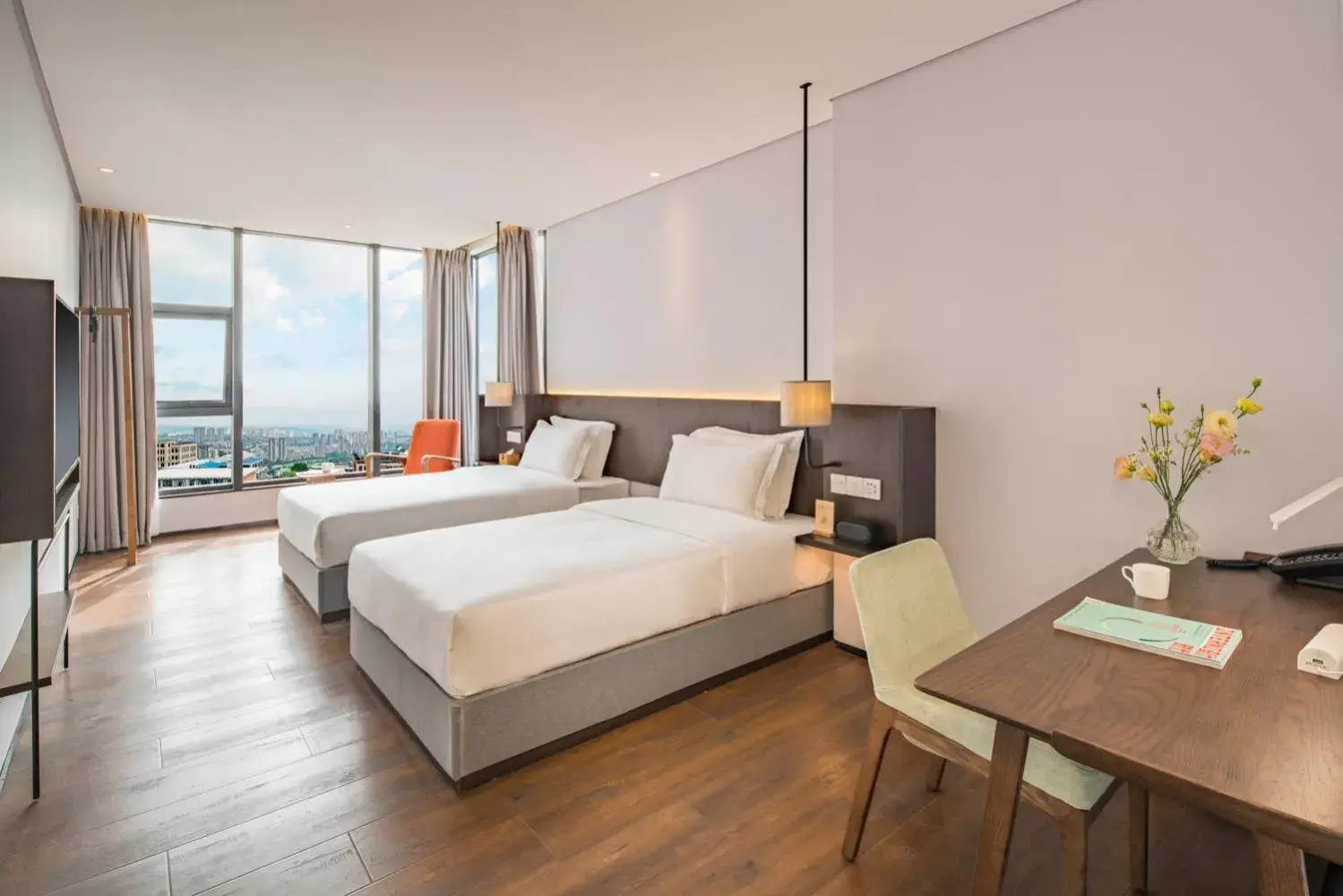 Twin Room with Bath in Wuyu Hotel - Chongqing Jiangbei Airport & Light Rail Twin Room with Bath in Wuyu Hotel - Chongqing Jiangbei Airport & Light Rail