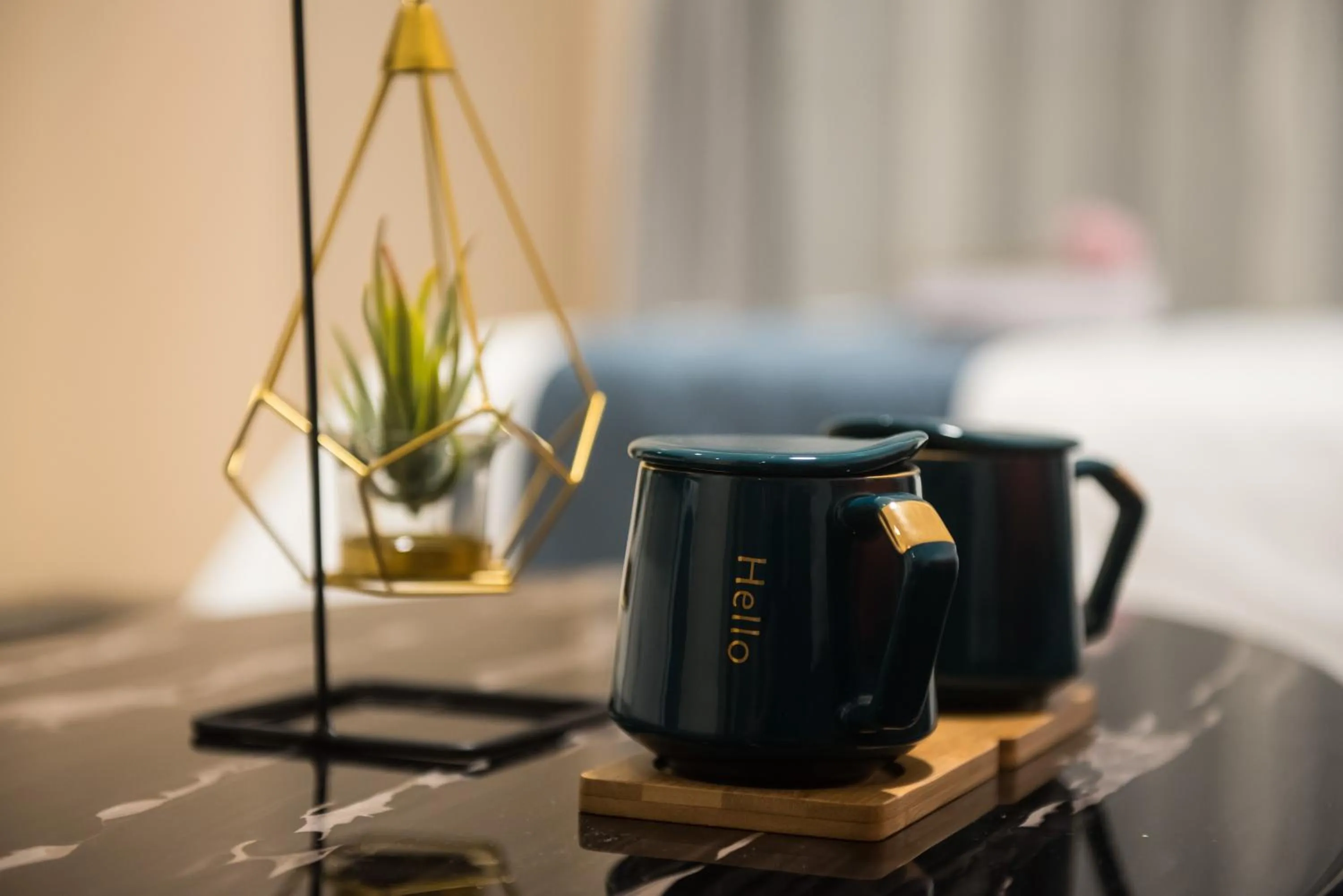 Coffee/tea facilities, Bed in Gepai Executive Apartment - Shenzhen Futian Convention and Exhibition Center