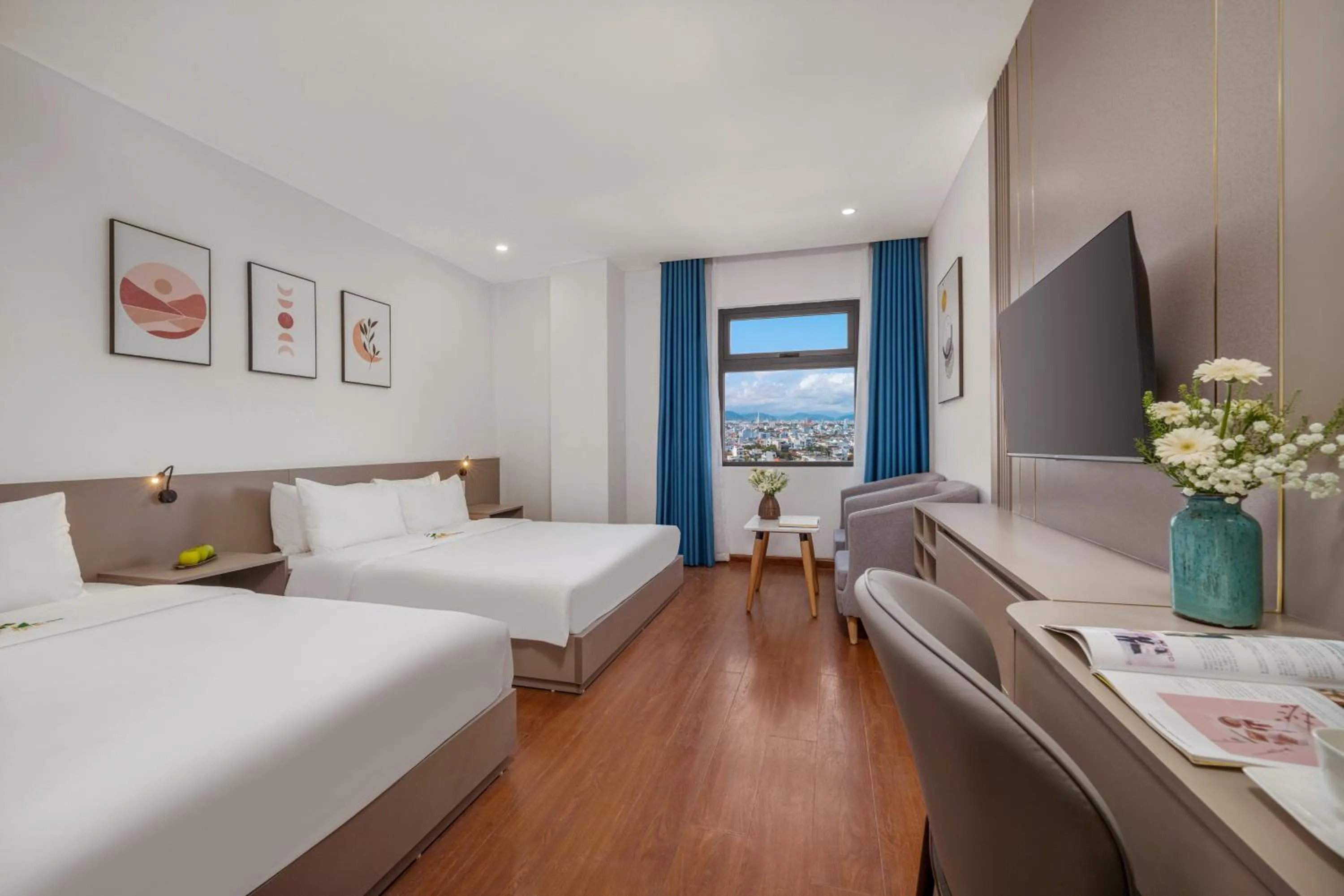 Bed in Fansipan Da Nang Hotel