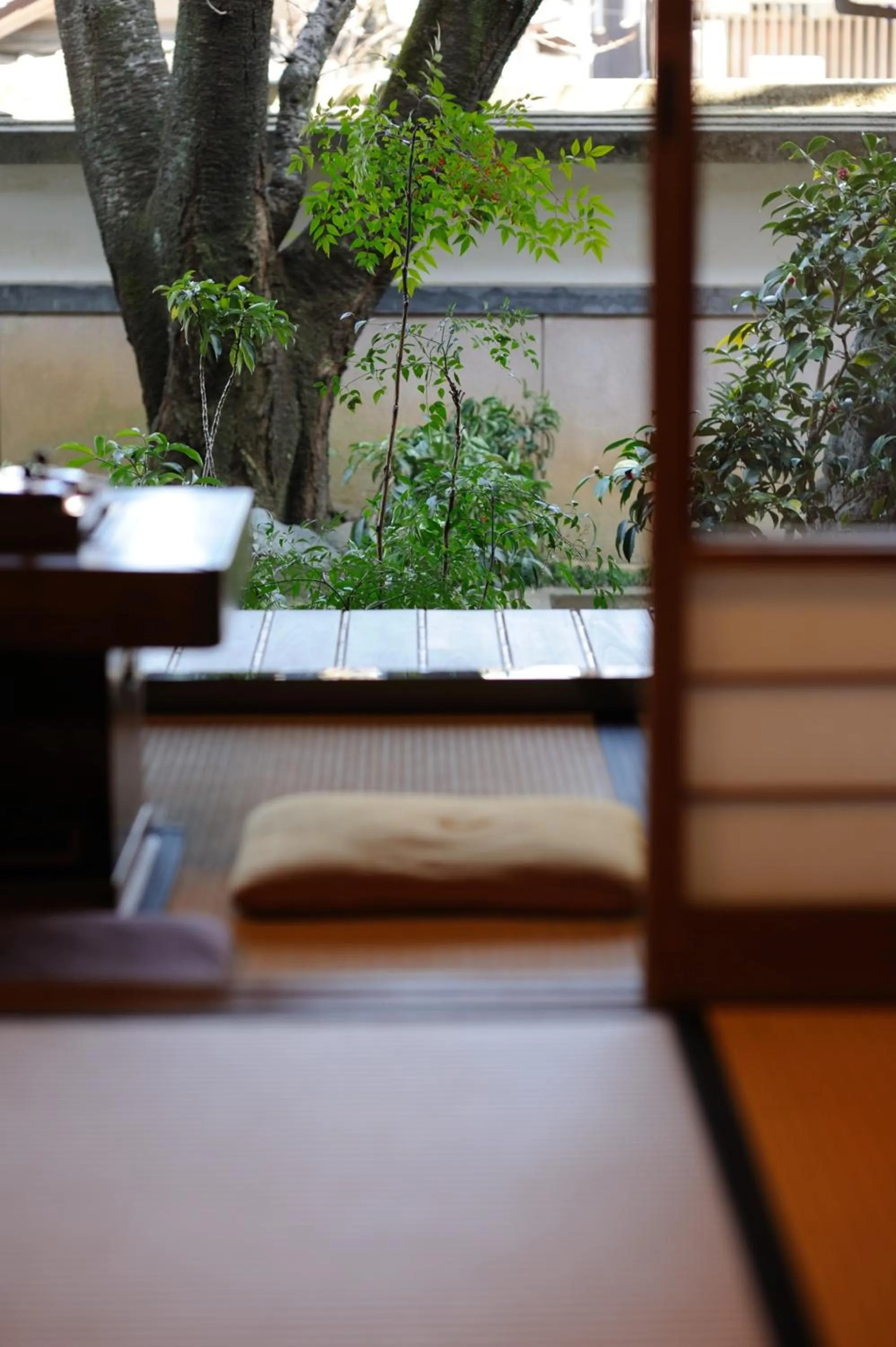 Seating area in Ryoutei Ryokan Yasui