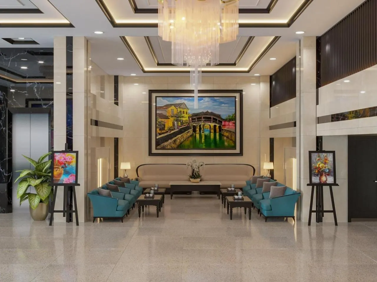 Lobby or reception in ViAn Hotel And Spa Danang
