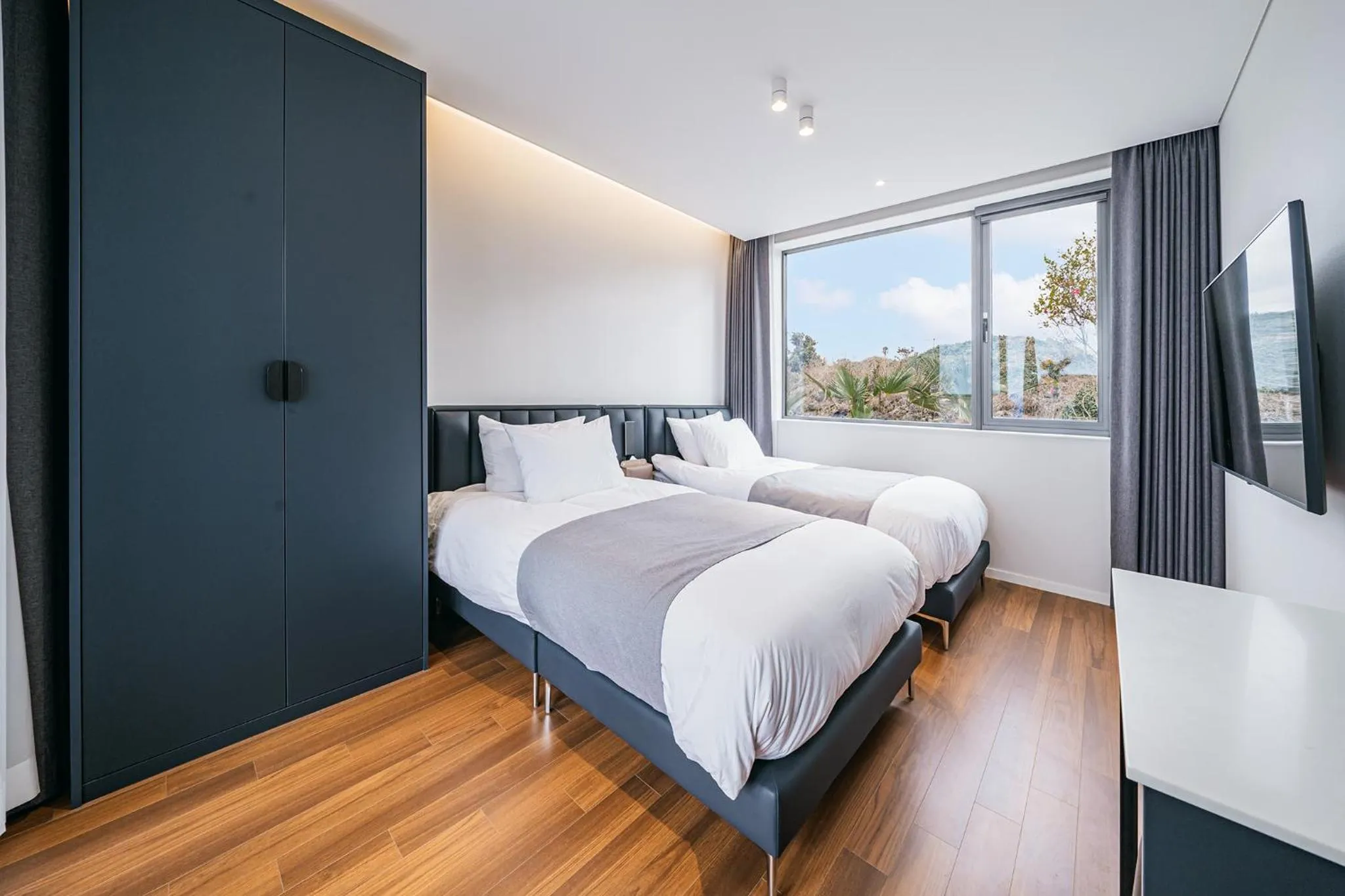 Bed in Ddosi Aewol Pool Villa