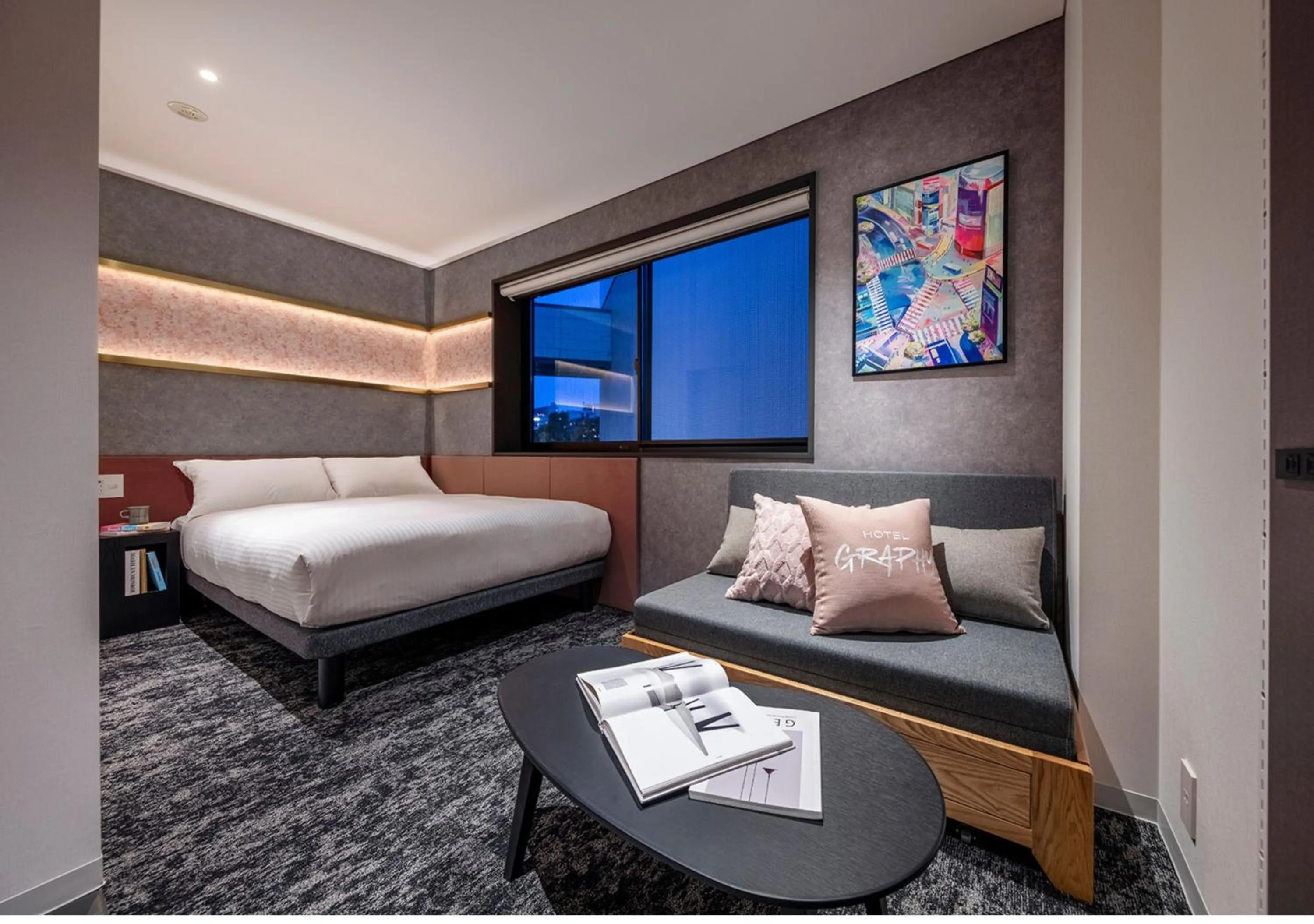 Bedroom, Bed in HOTEL GRAPHY Shibuya