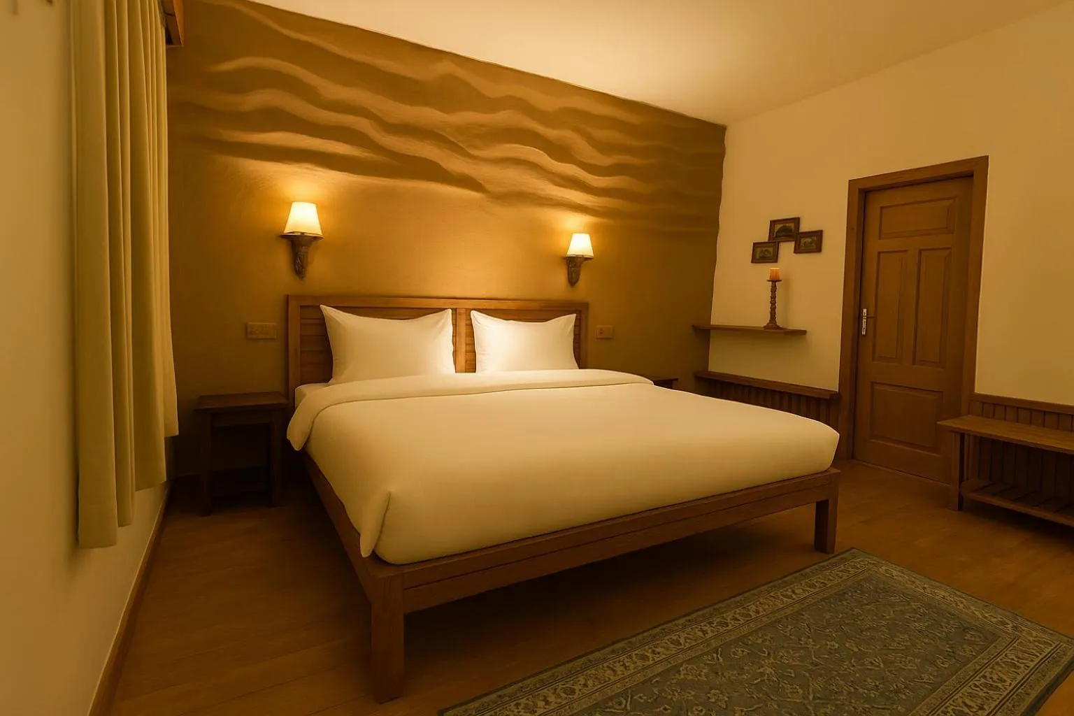Bed in Beholden Stay And Cafe - A Luxury Boutique Hotel In Manali