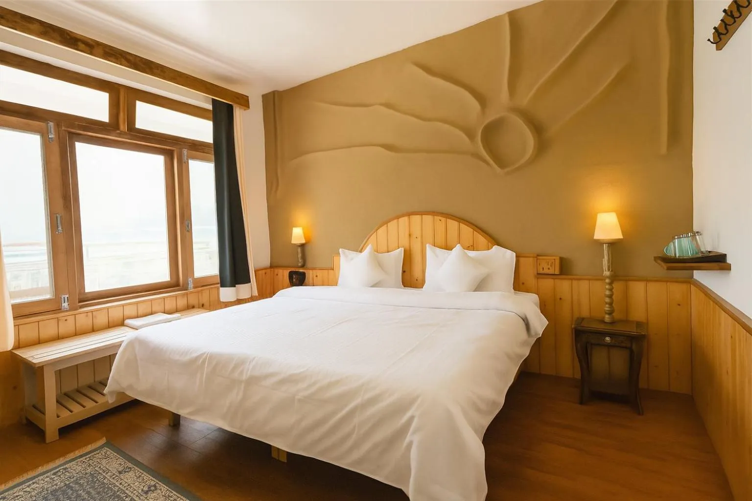 Bed in Beholden Stay And Cafe - A Luxury Boutique Hotel In Manali