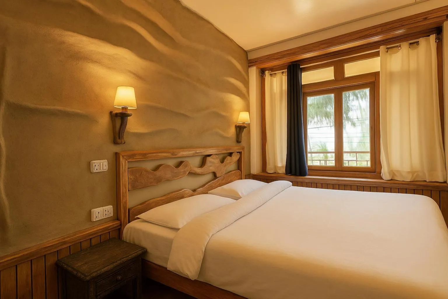 Bed in Beholden Stay And Cafe - A Luxury Boutique Hotel In Manali