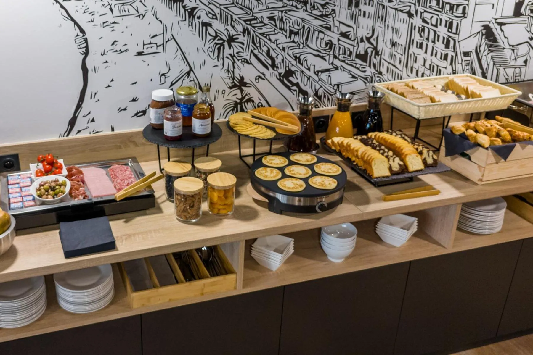 Continental breakfast in Nemea Appart Hotel Nice Arenas Aéroport