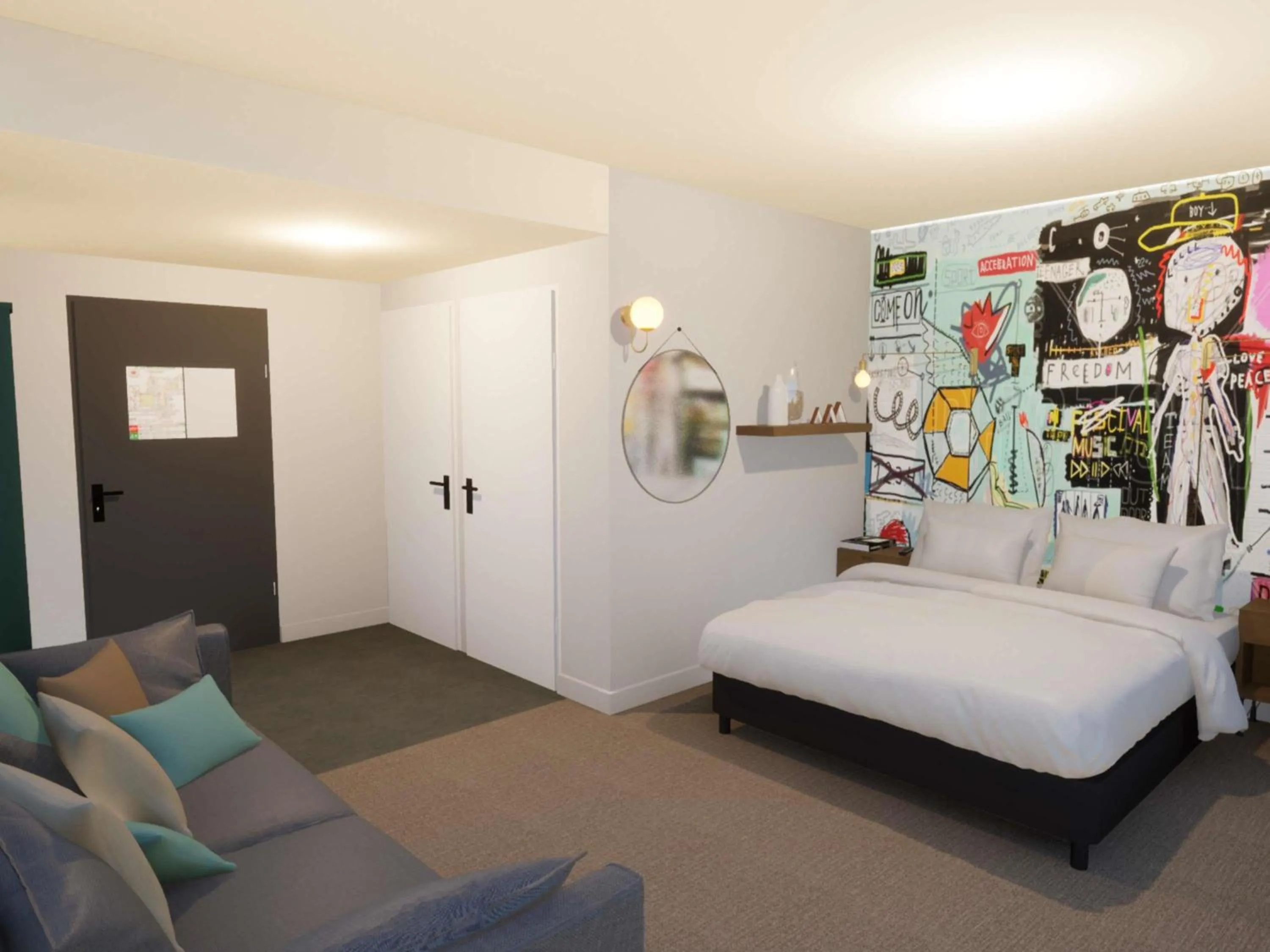 Bedroom, Bed in Greet Hotel Brest Aéroport