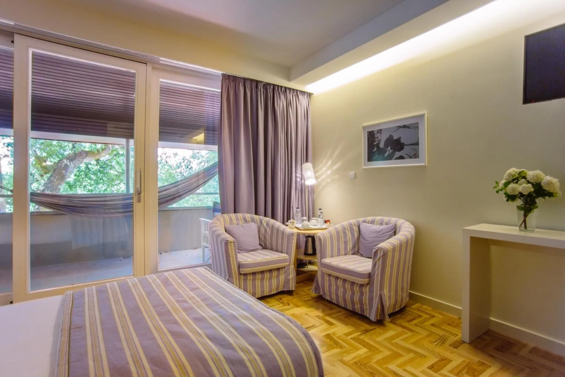 Balcony/Terrace, Bed in Hotel Rural Misarela