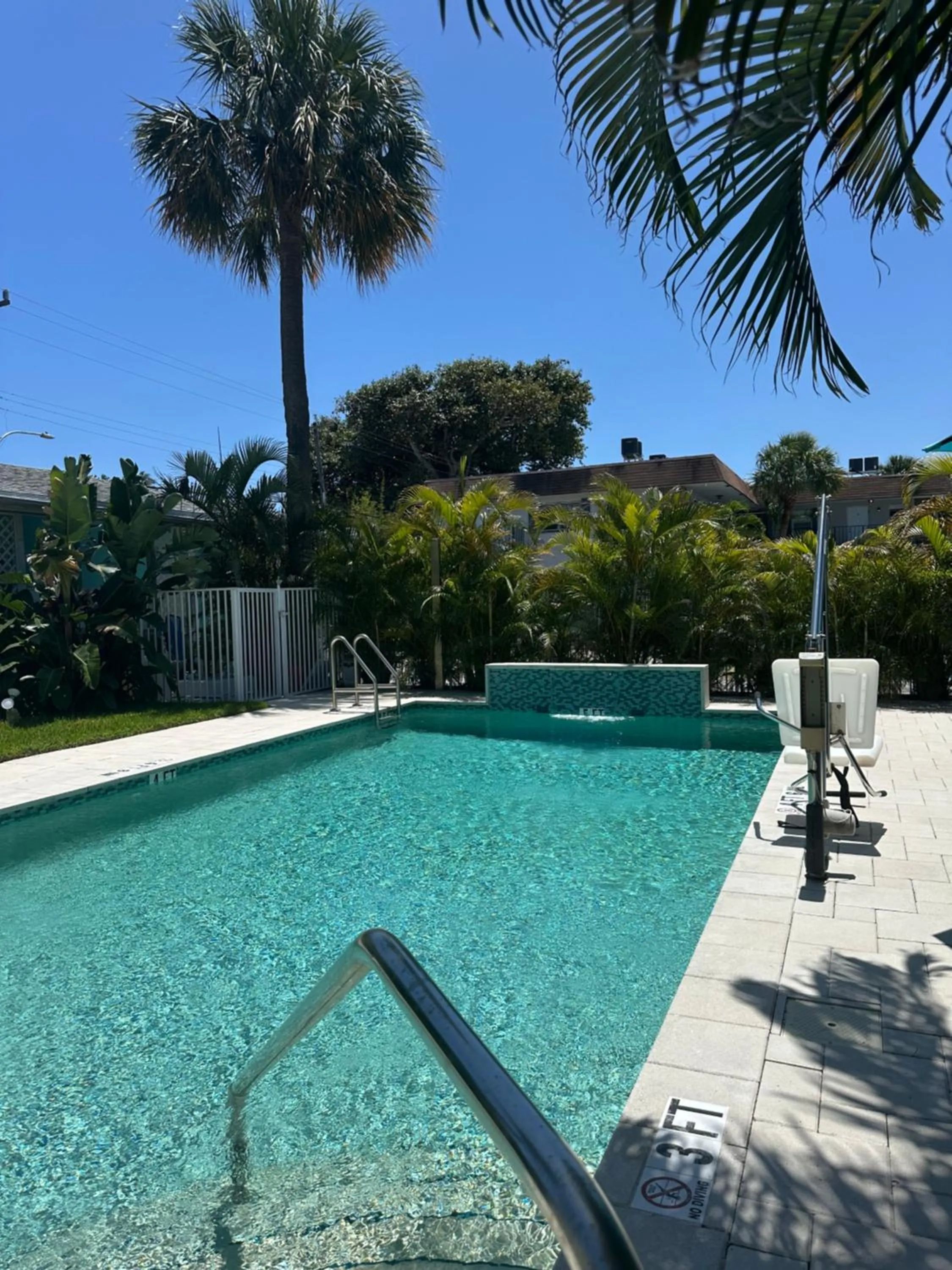Pool view in White Horse Motel