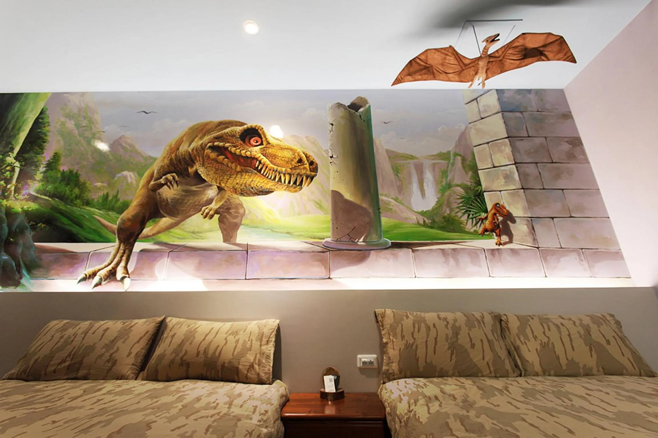 Photo of the whole room in 3D Sunflower Embossed B&B