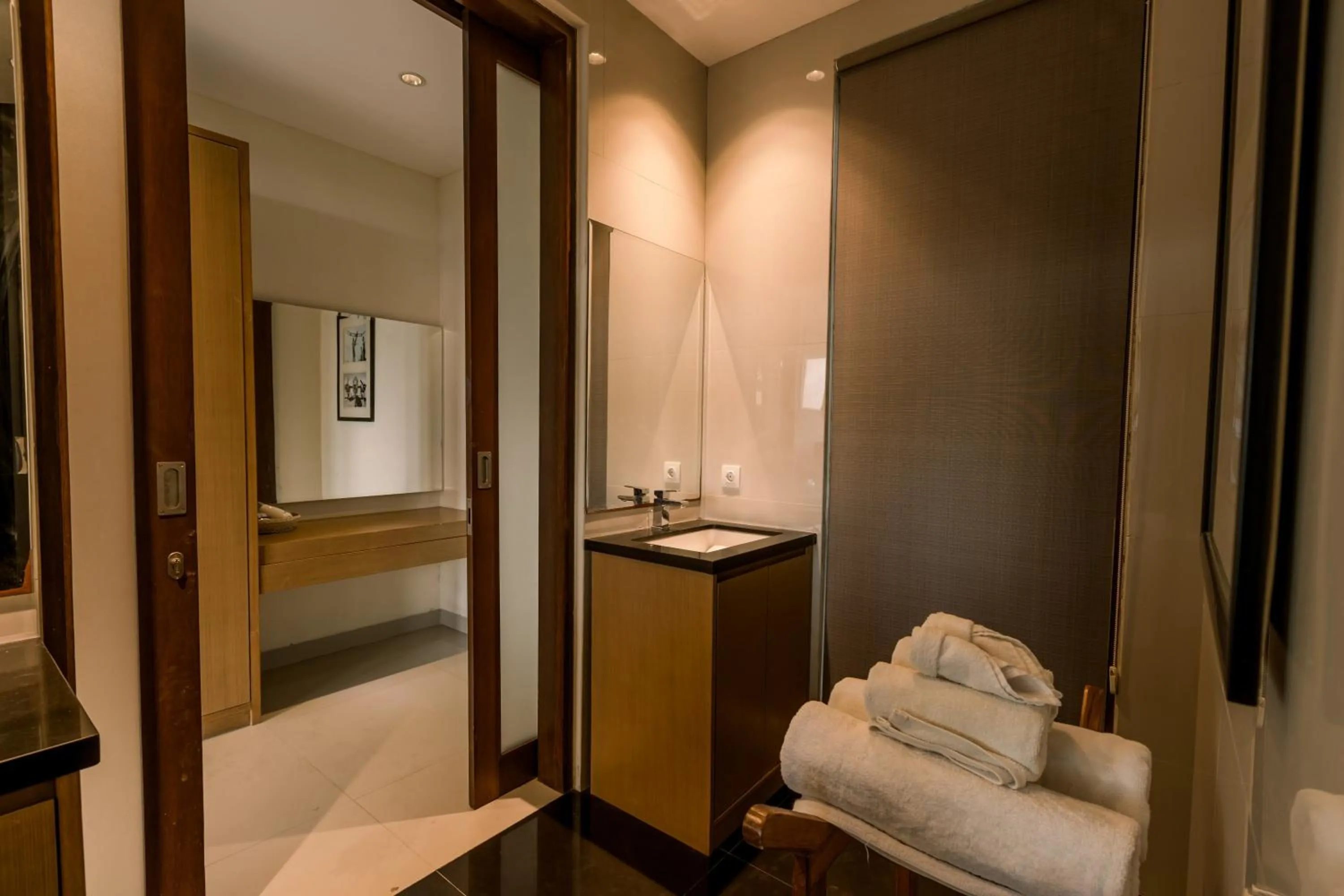 Shower, Bed in Jimbaran Sea View Villa