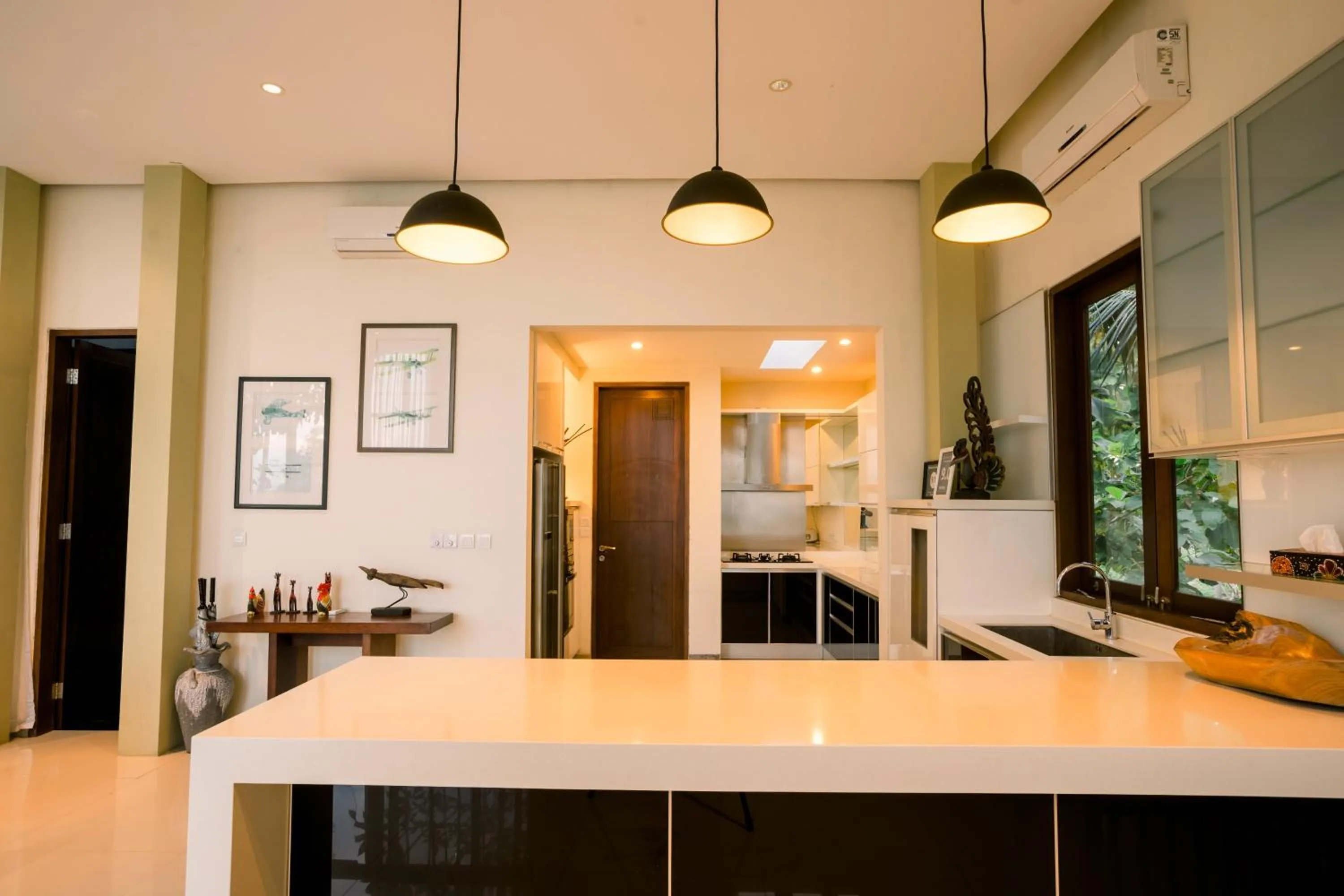 Kitchen or kitchenette in Jimbaran Sea View Villa