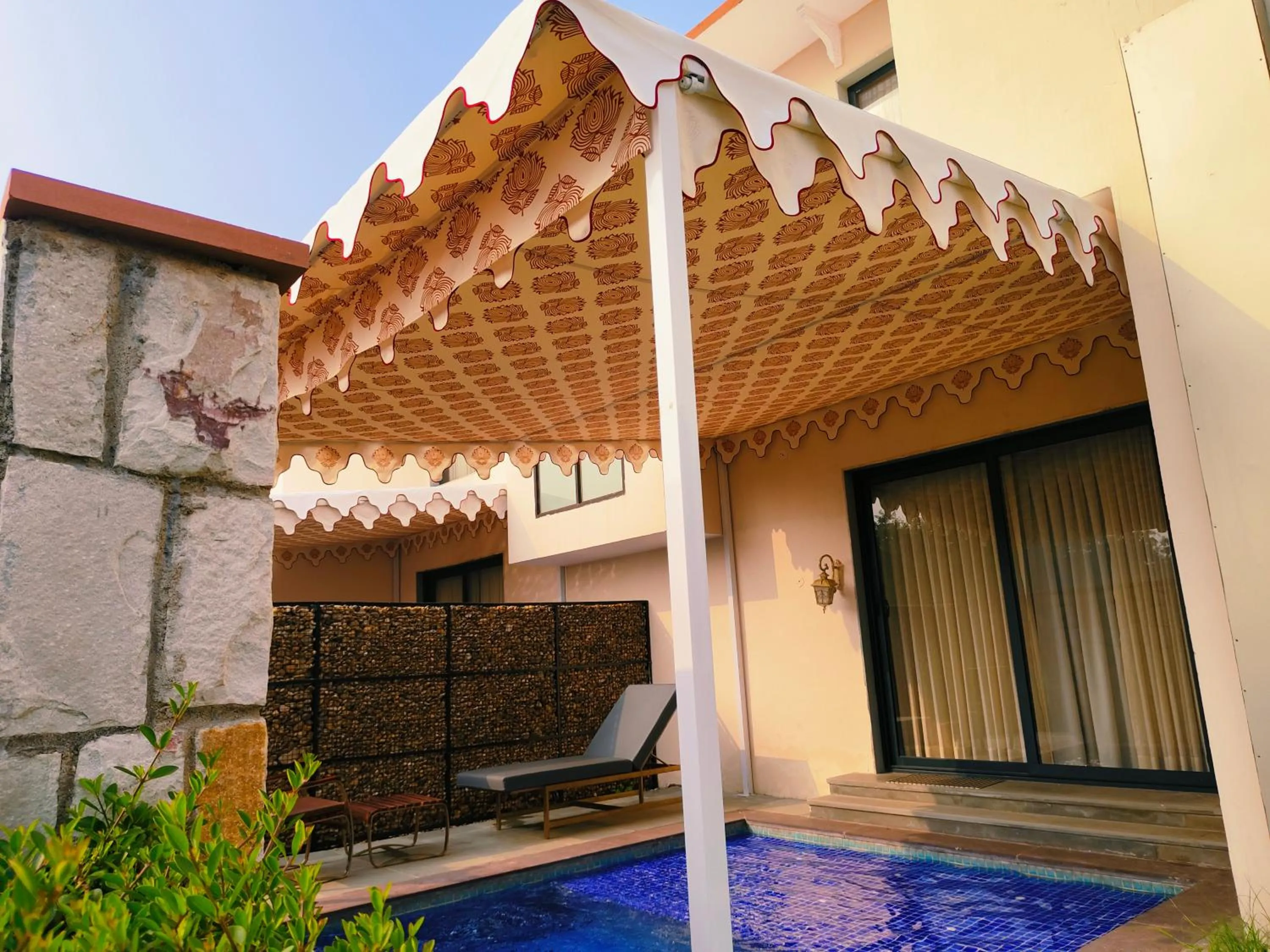 Pool view in Bookmark Resorts, Jogi Mahal, Ranthambore