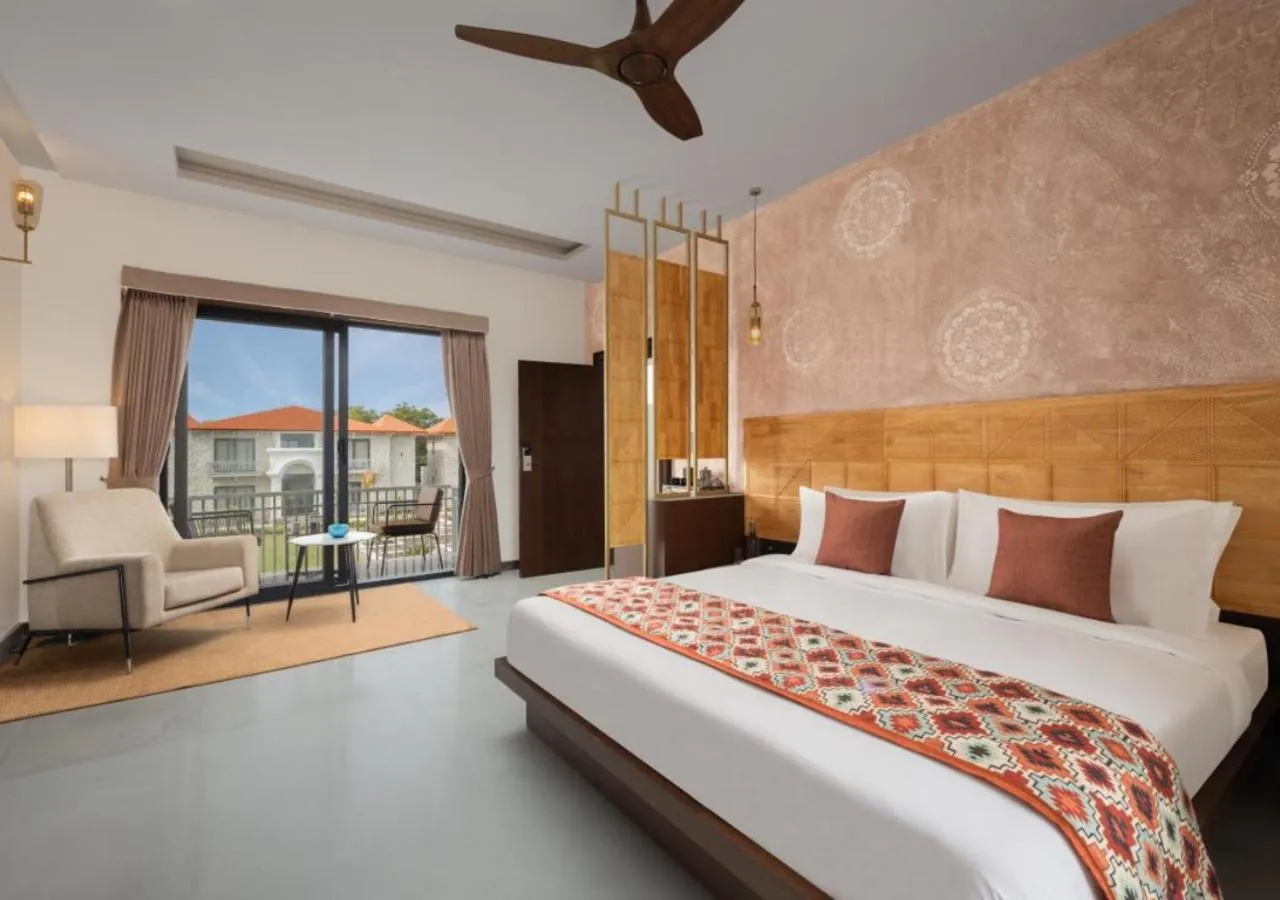 Balcony/Terrace, Bed in Bookmark Resorts, Jogi Mahal, Ranthambore