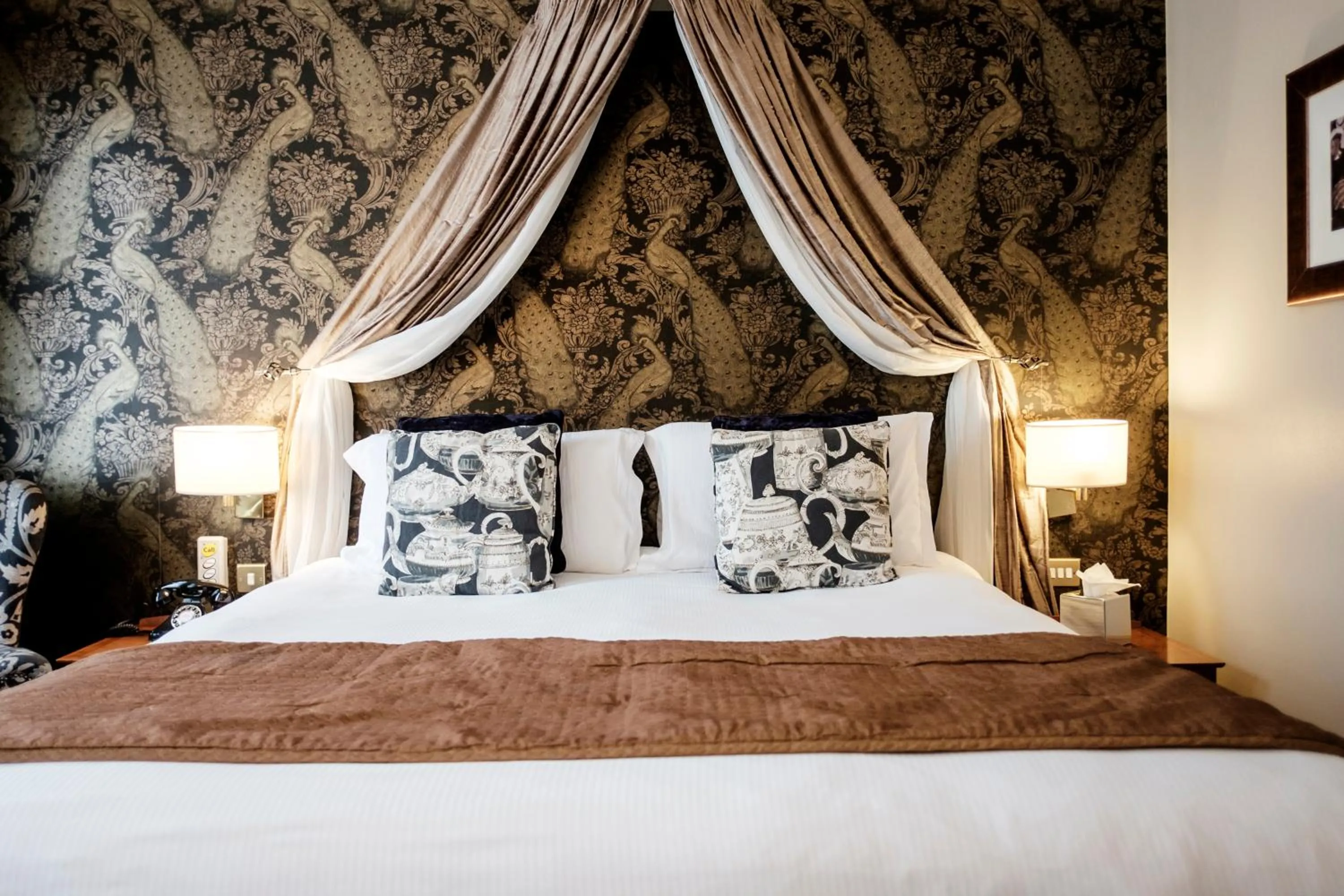 Bed in The Mad Hatter Hotel