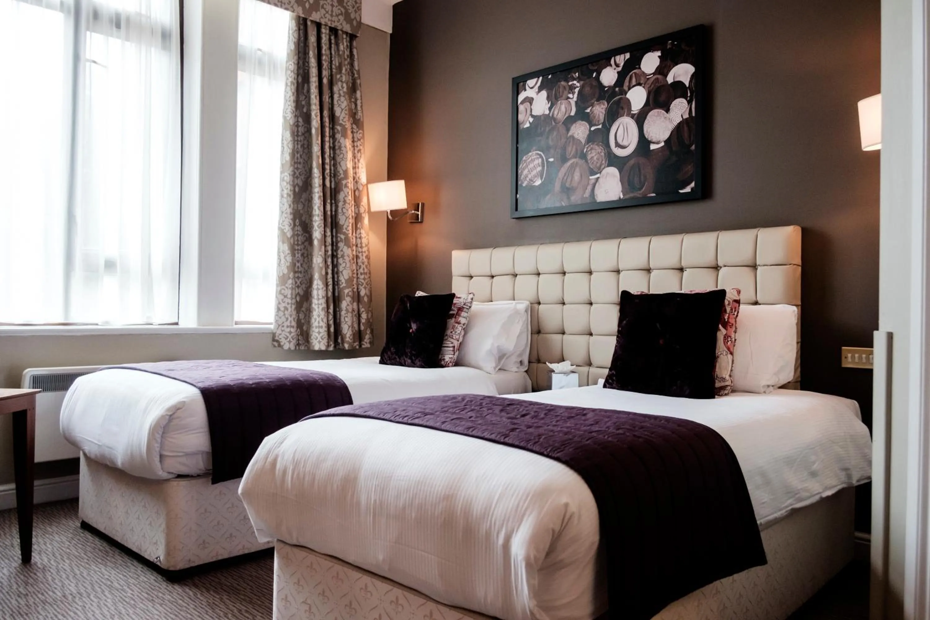 Bed in The Mad Hatter Hotel