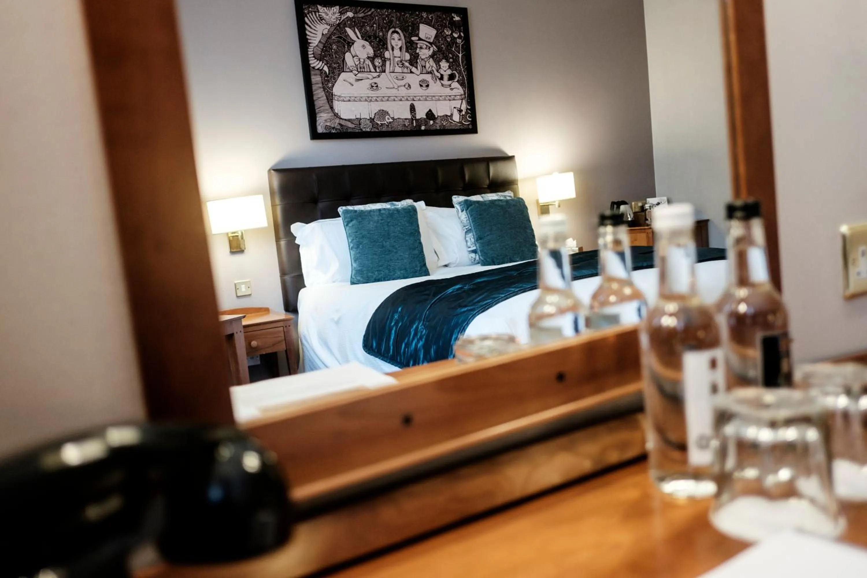 Bed in The Mad Hatter Hotel