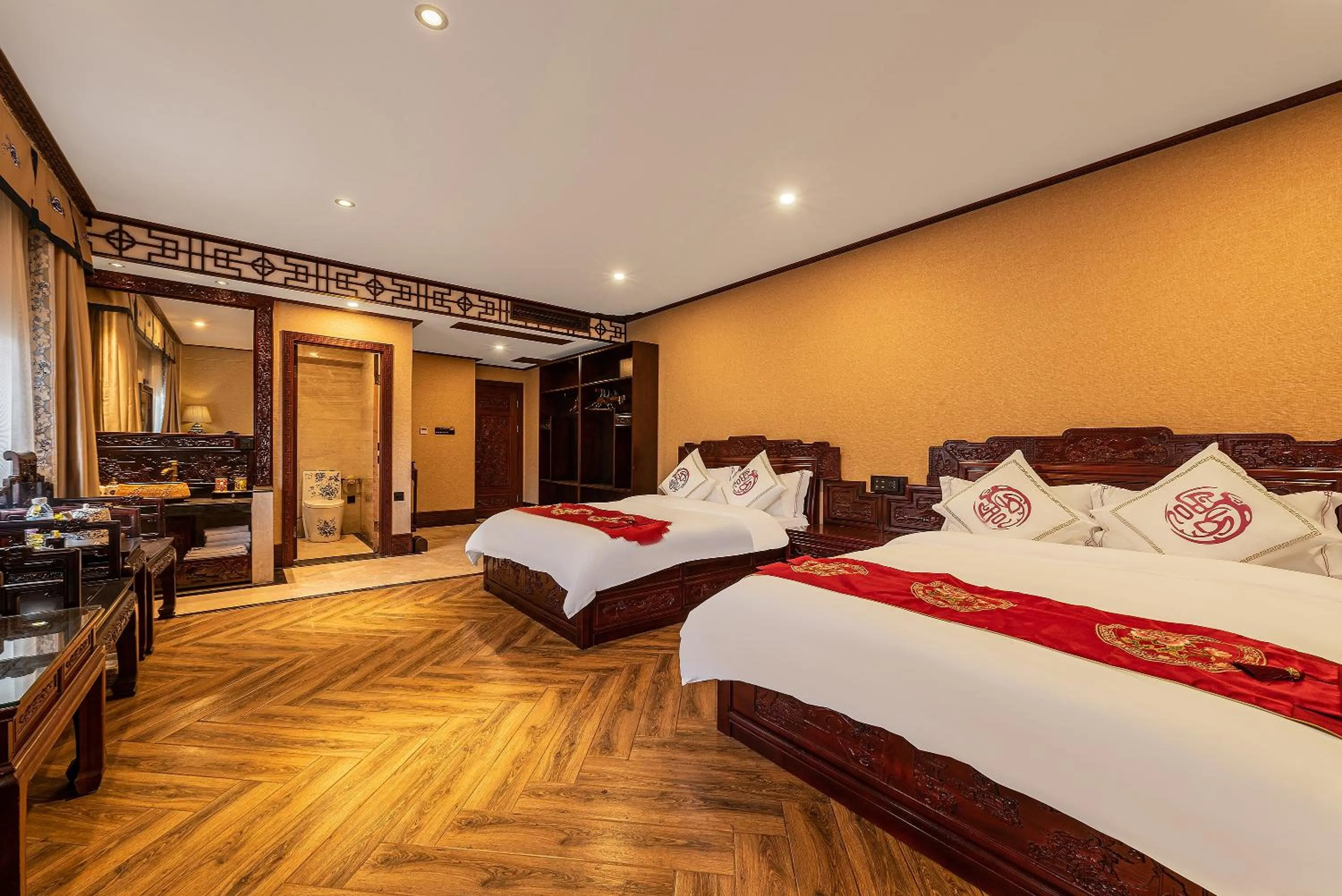 Property building, Bed in ChengDu Wuhou Temple Han Dynasty Hotel